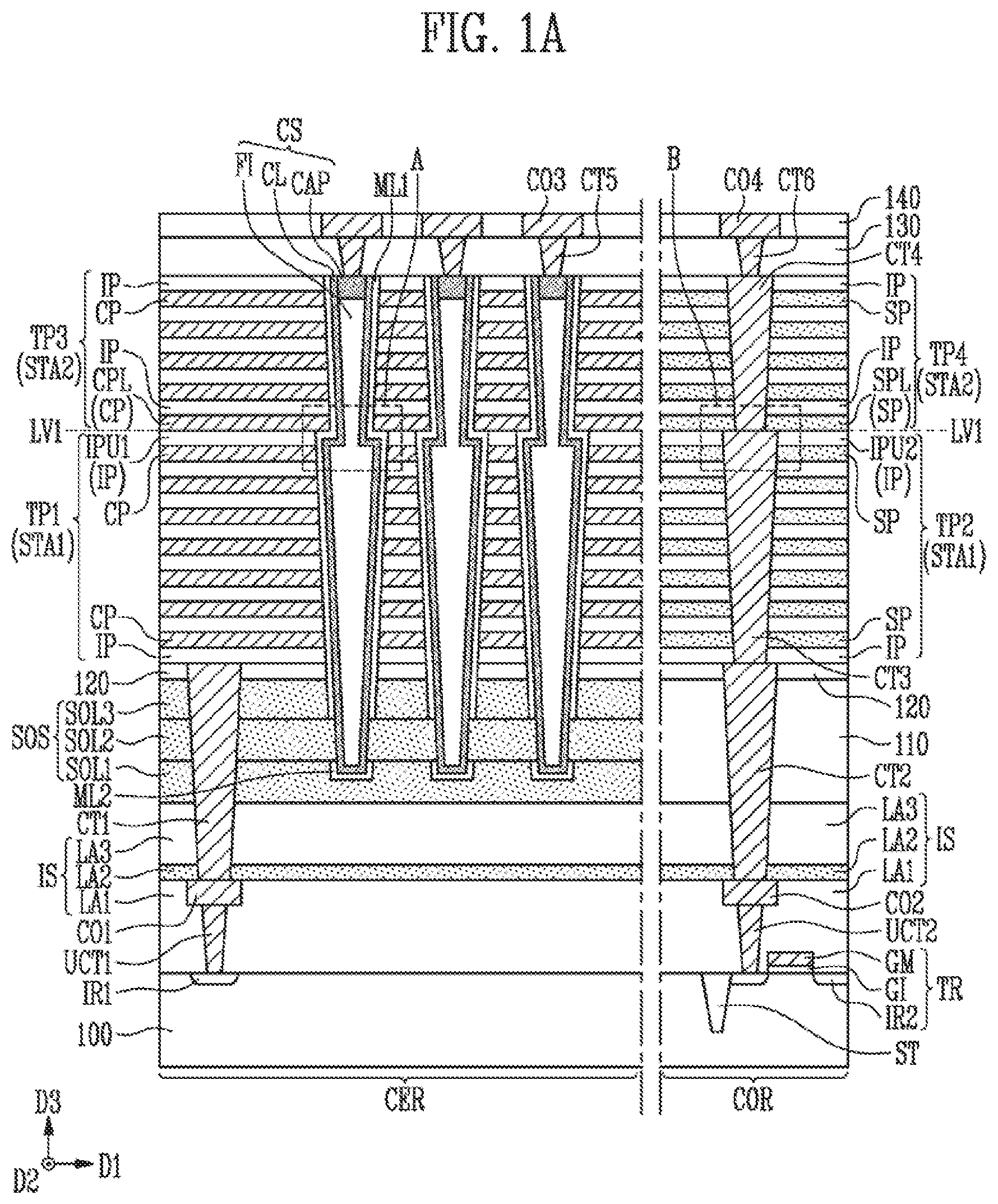 Patent US11778822 — Semiconductor device and manufacturing method of the semiconductor device — Figure 1