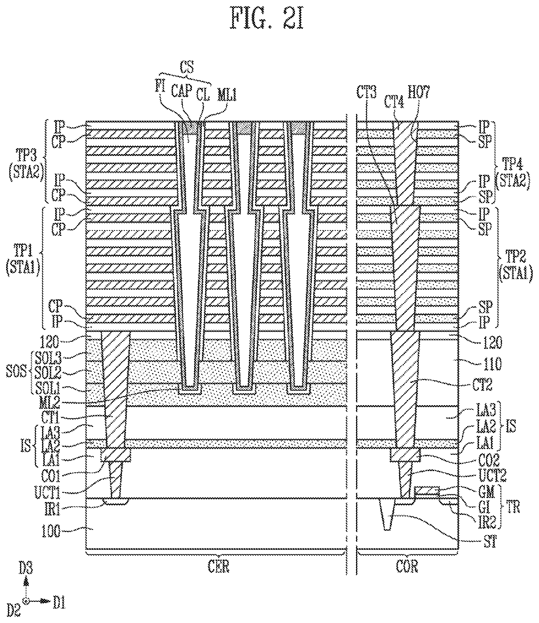 Patent US11778822 Figure 11 – Semiconductor device and manufacturing method of the semiconductor device