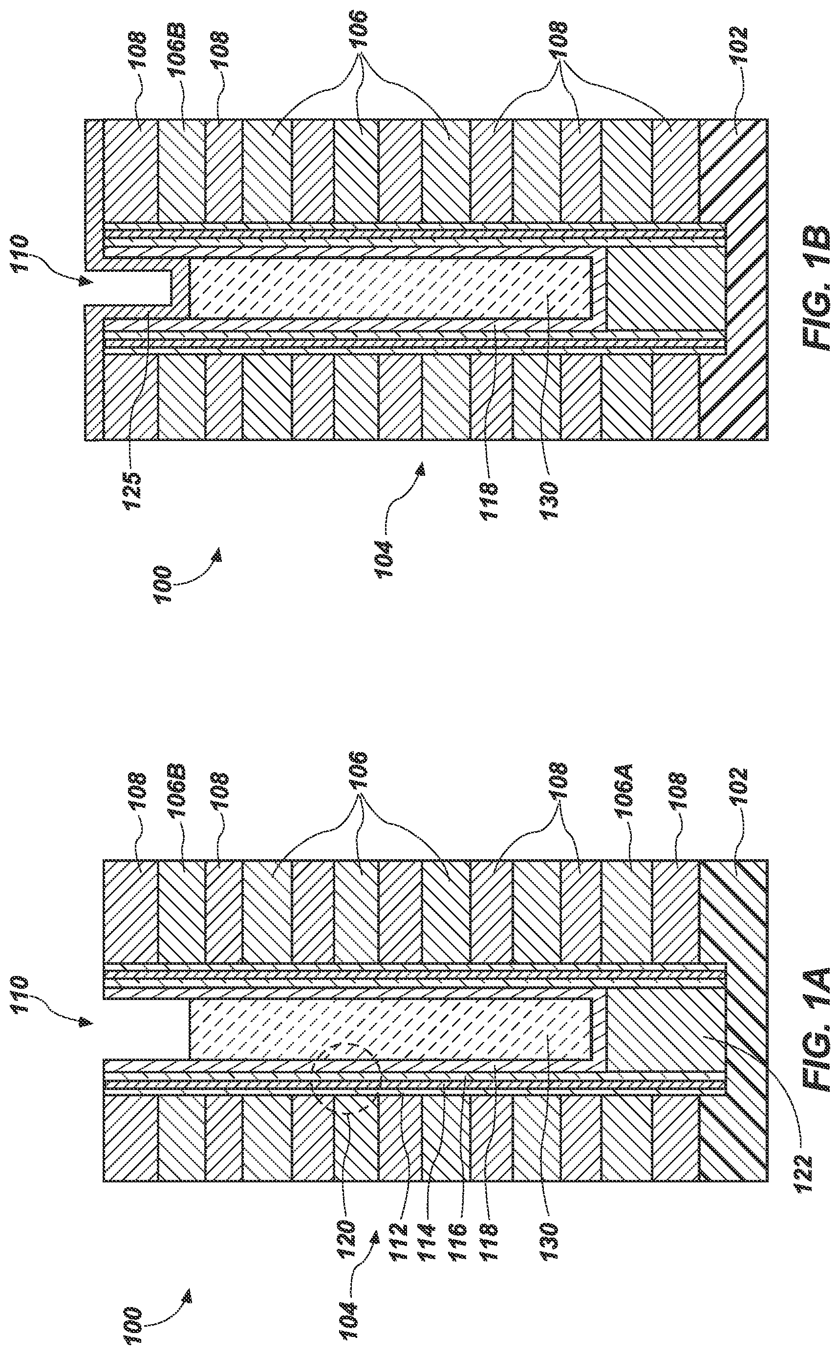 Patent US11778824 — Apparatuses including band offset materials, and related systems — Figure 1