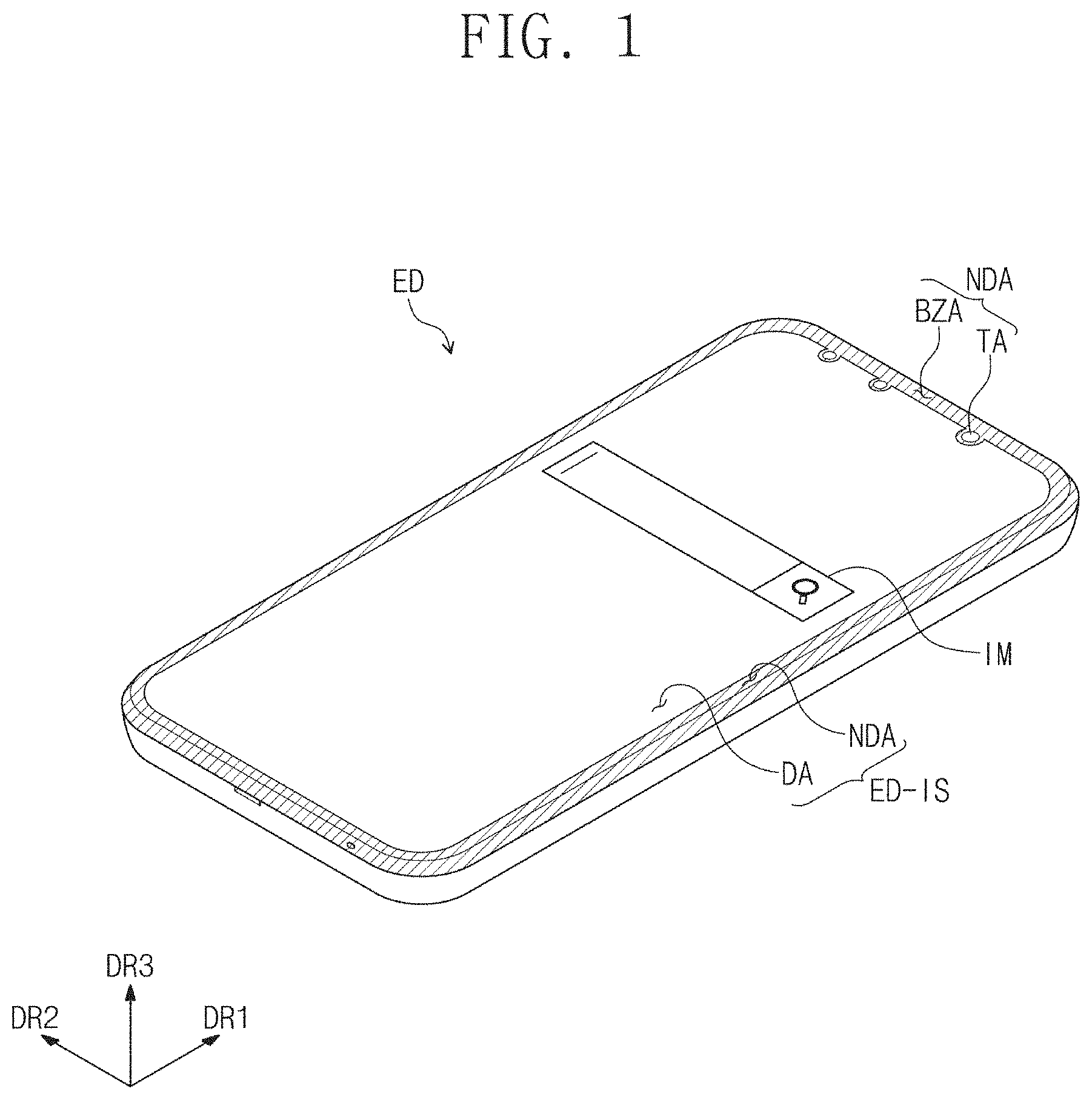 Patent US11778849 — Display module, display panel, and method for manufacturing the display panel — Figure 1