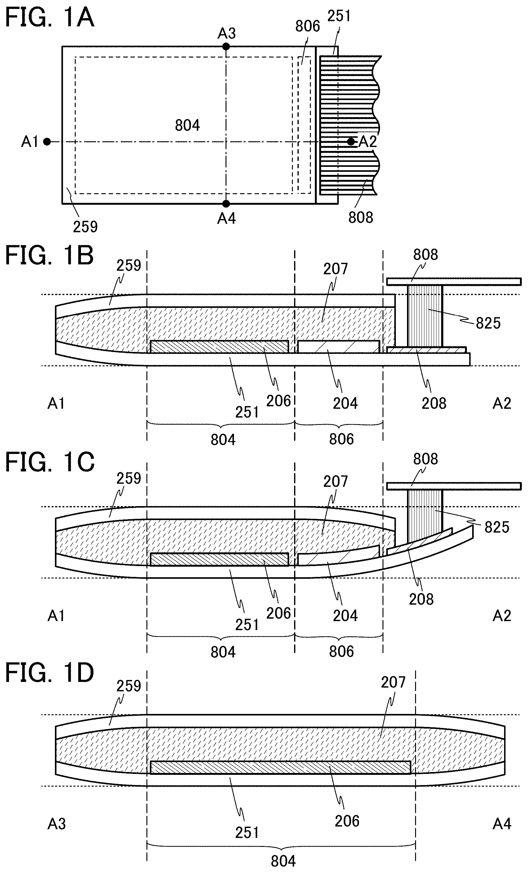 Patent US11778850 — Light-emitting device, module, electronic device, and method for manufacturing light-emitting device — Figure 1