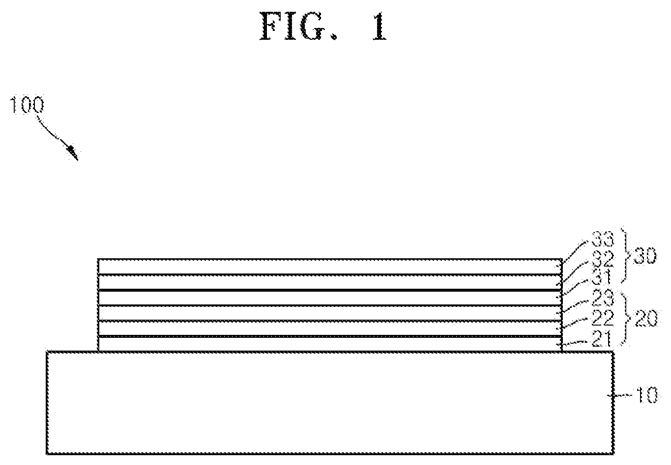 Patent US11778854 — Organic electroluminescent device having thin film encapsulation structure and method of fabricating the same — Figure 1