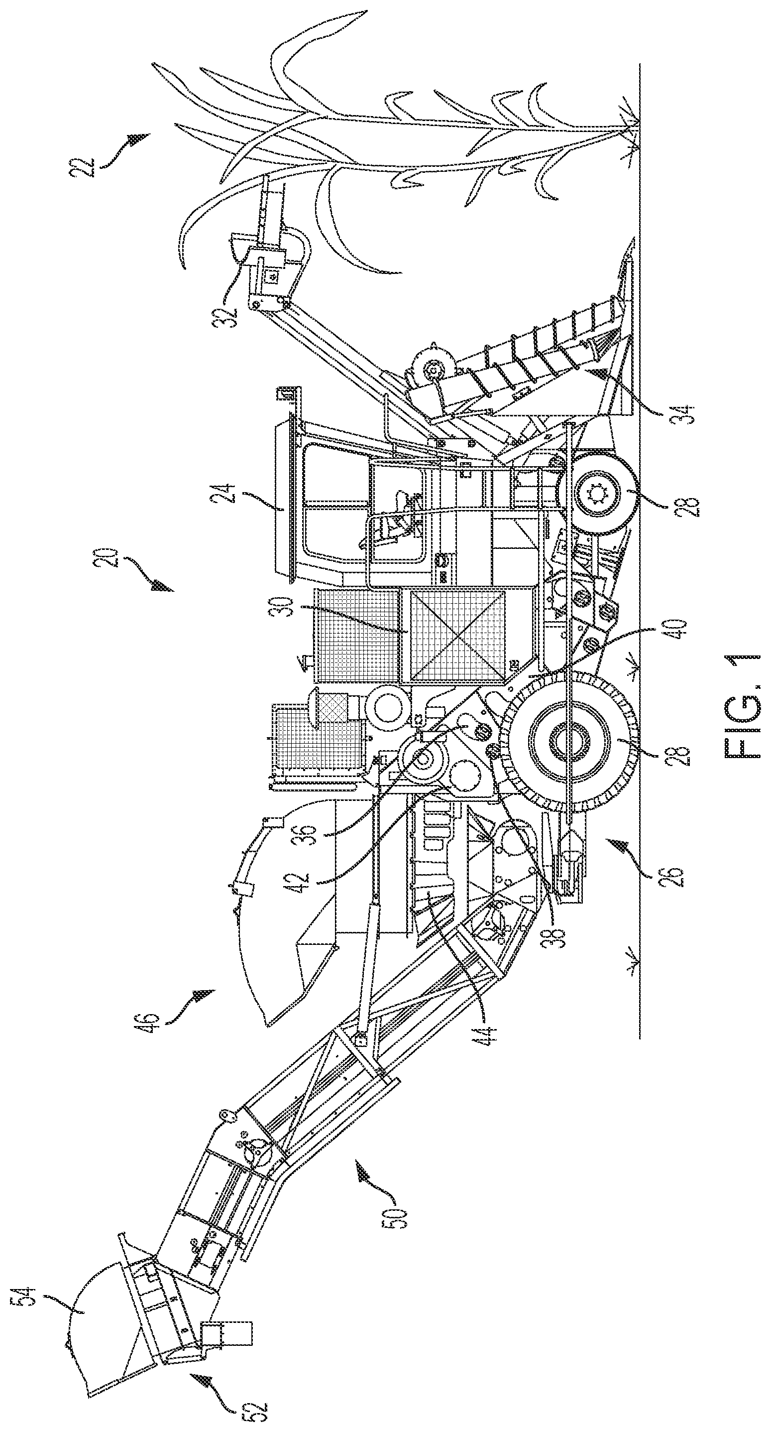 Patent US11778947 — Automated adjustable angle of incidence fan for cleaning sugarcane — Figure 1