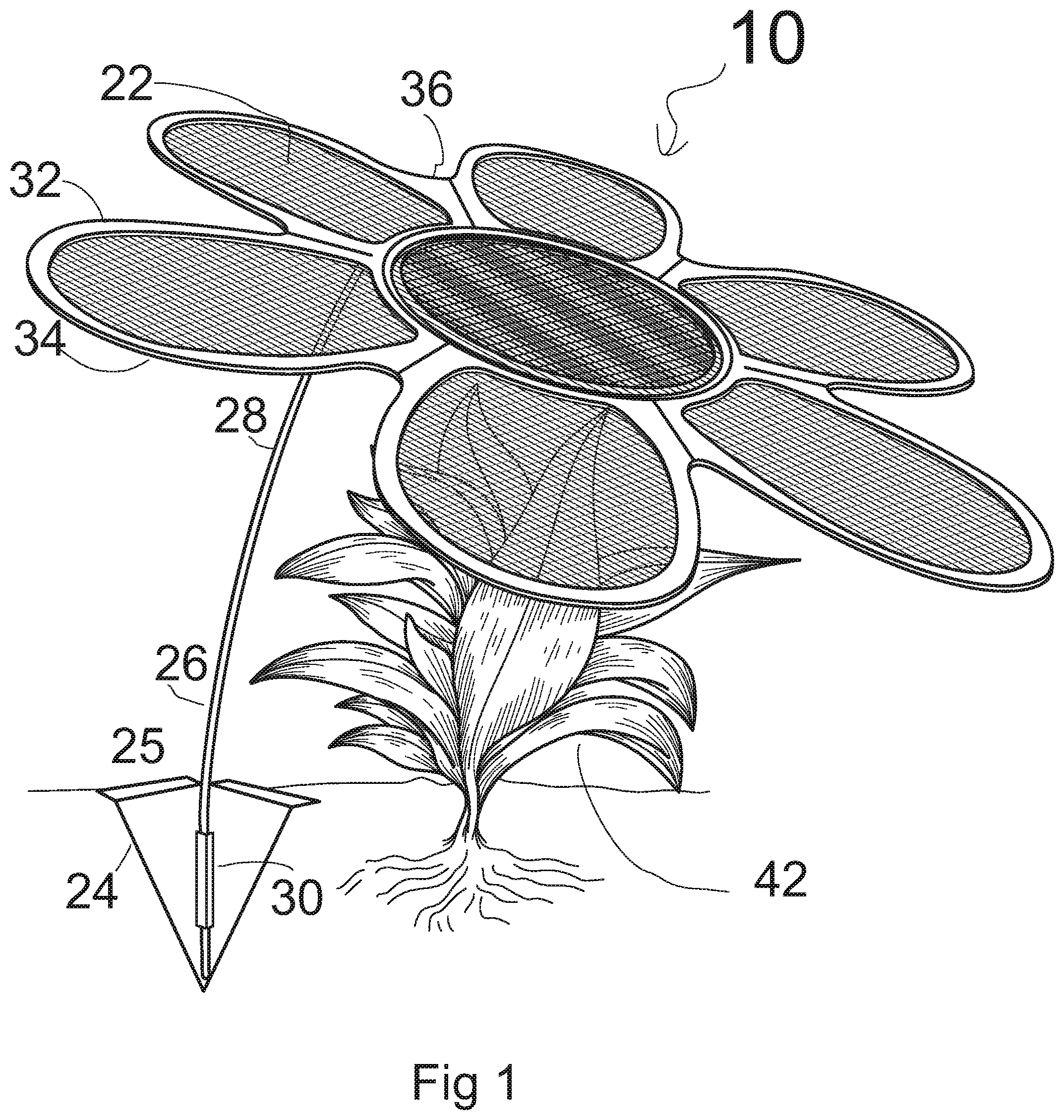 Patent US11778959 Figure 1 – Plant shade device
