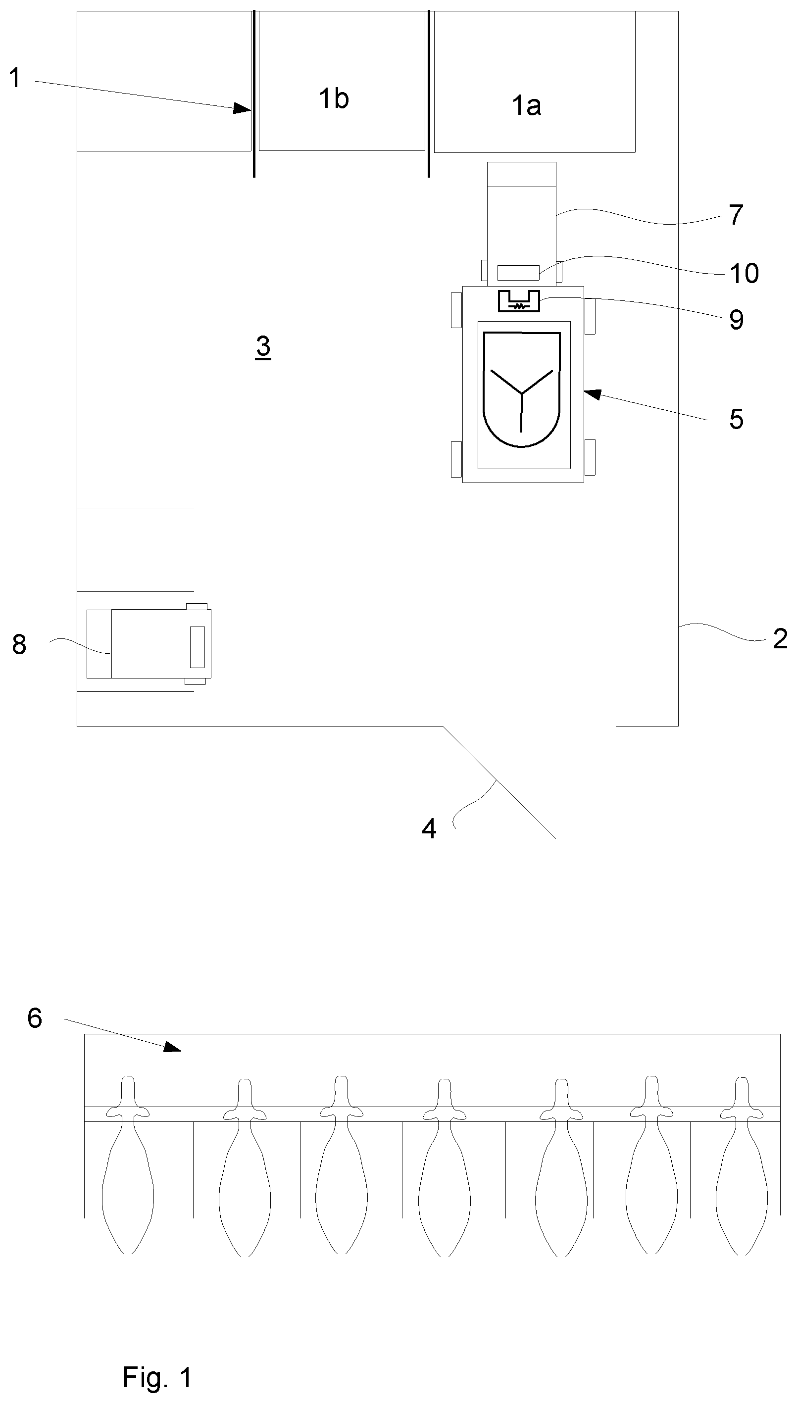 Patent US11778983 — Animal feeding arrangement — Figure 1