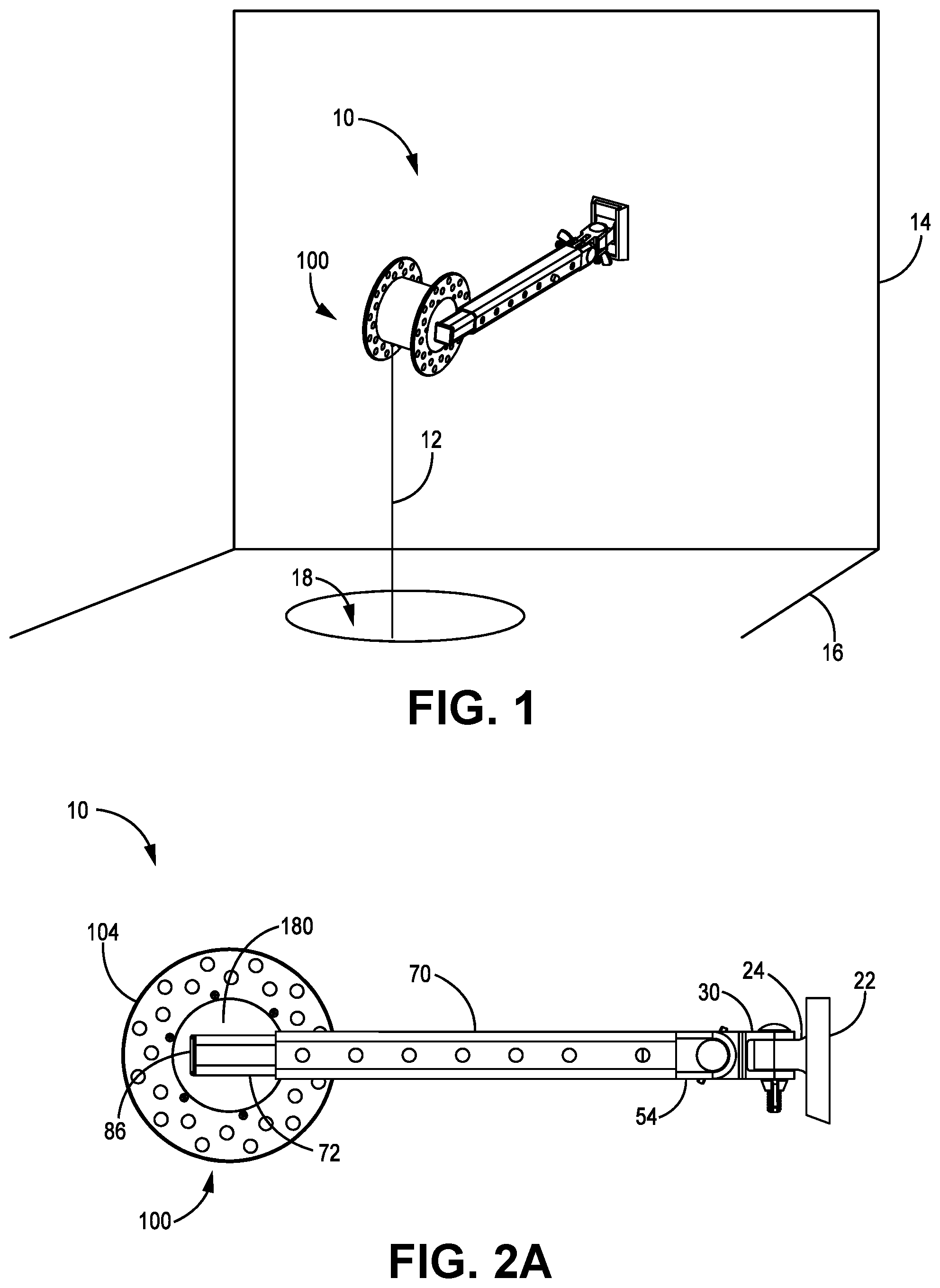 Patent US11778998 — Fishing reel and arm system — Figure 1