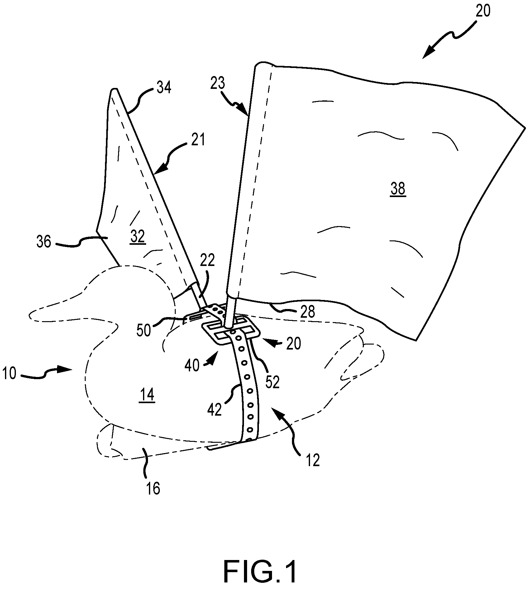 Patent US11779011 — Migratory bird decoy and migratory bird decoy wing assembly — Figure 1