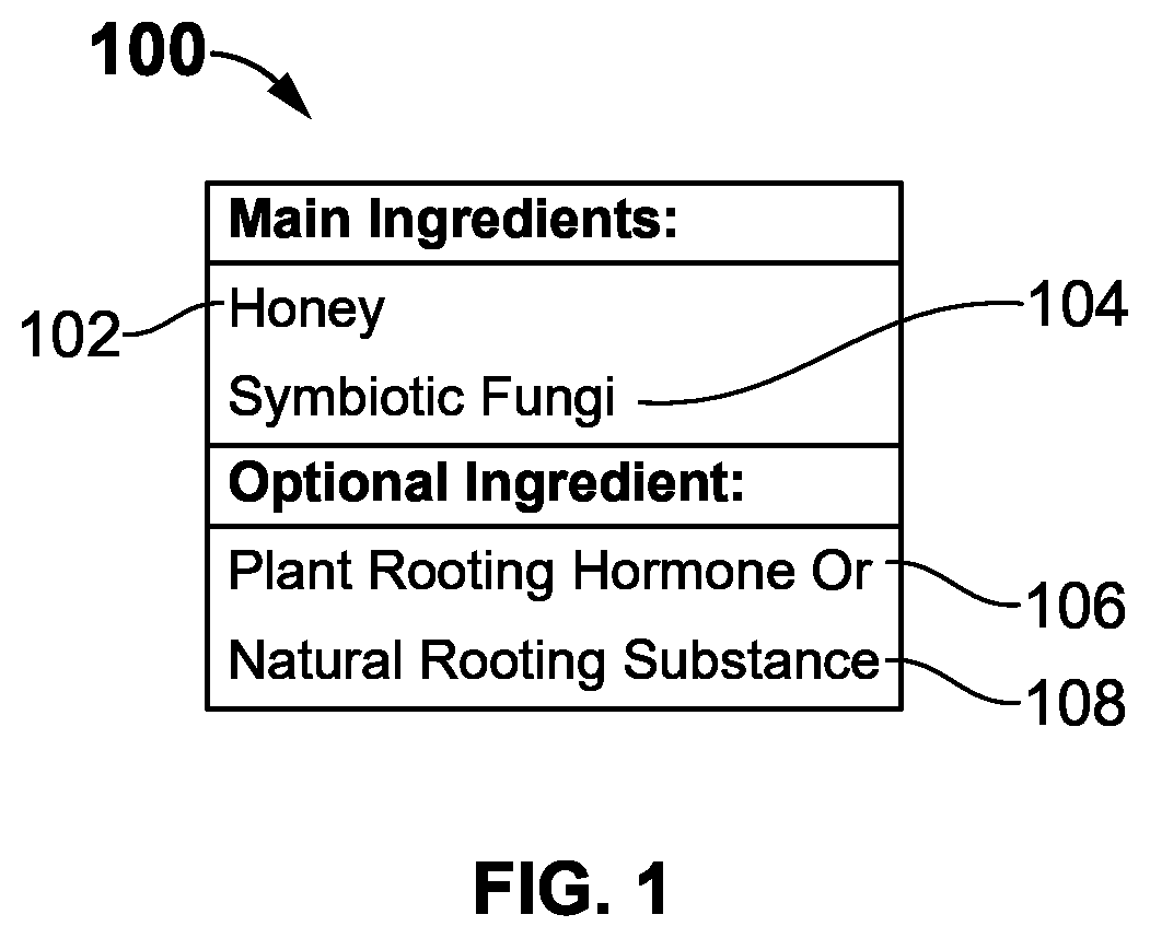Patent US11779020 — Honey-based rooting gel composition and method of preparing the same — Figure 1