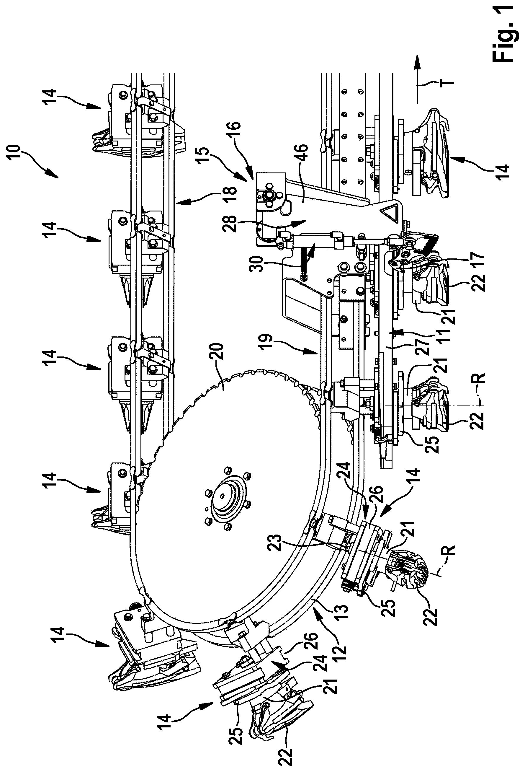 Patent US11779027 Figure 1 – Apparatus and method for automatically processing gutted poultry carcasses or parts thereof