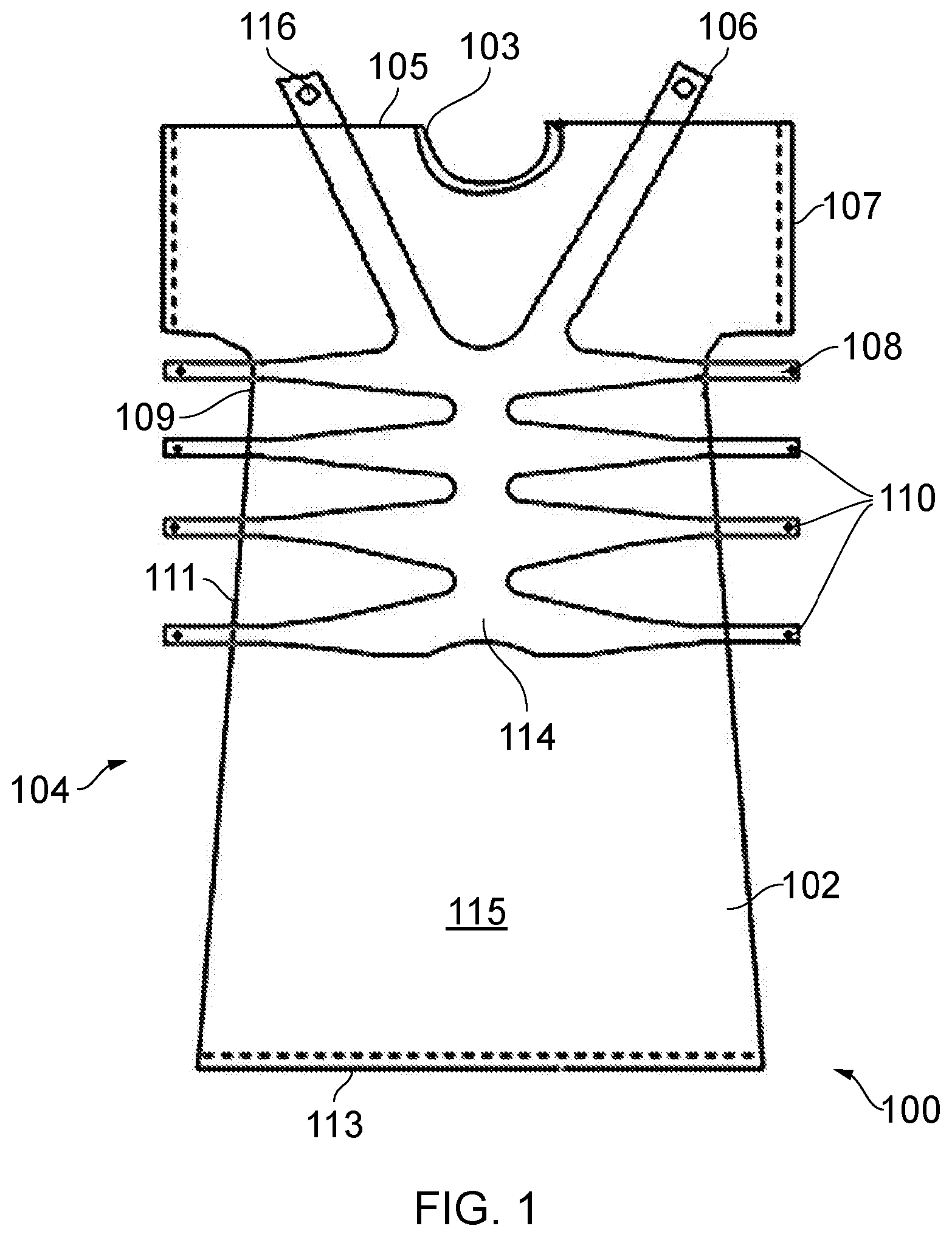 Patent US11779063 — Garment — Figure 1