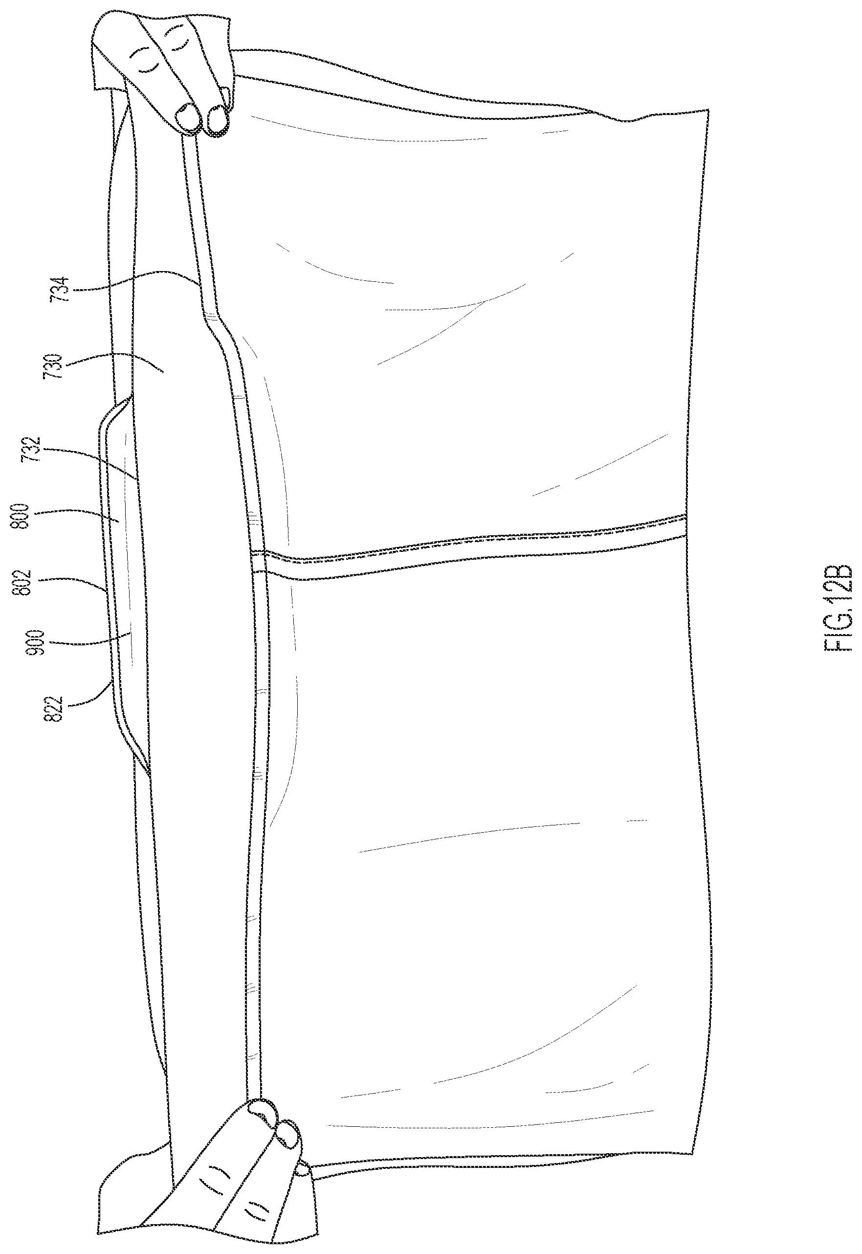 Patent US11779070 Figure 18 – Garment with waistband pocket