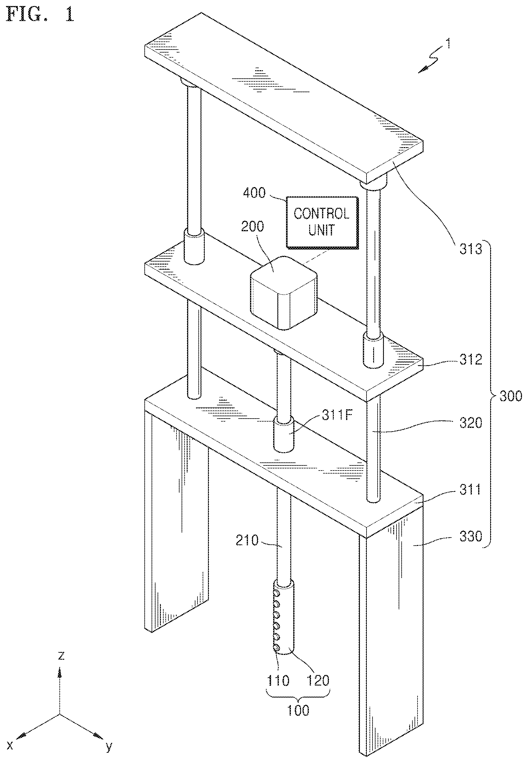 Patent US11779085 — Device for measuring inner size of shoe — Figure 1