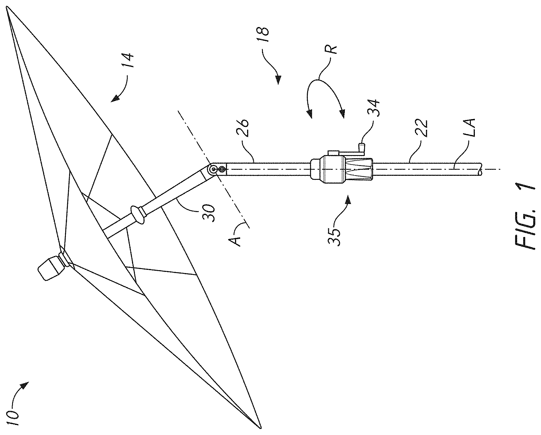 Patent US11779089 — Shade structure assemblies and components — Figure 1
