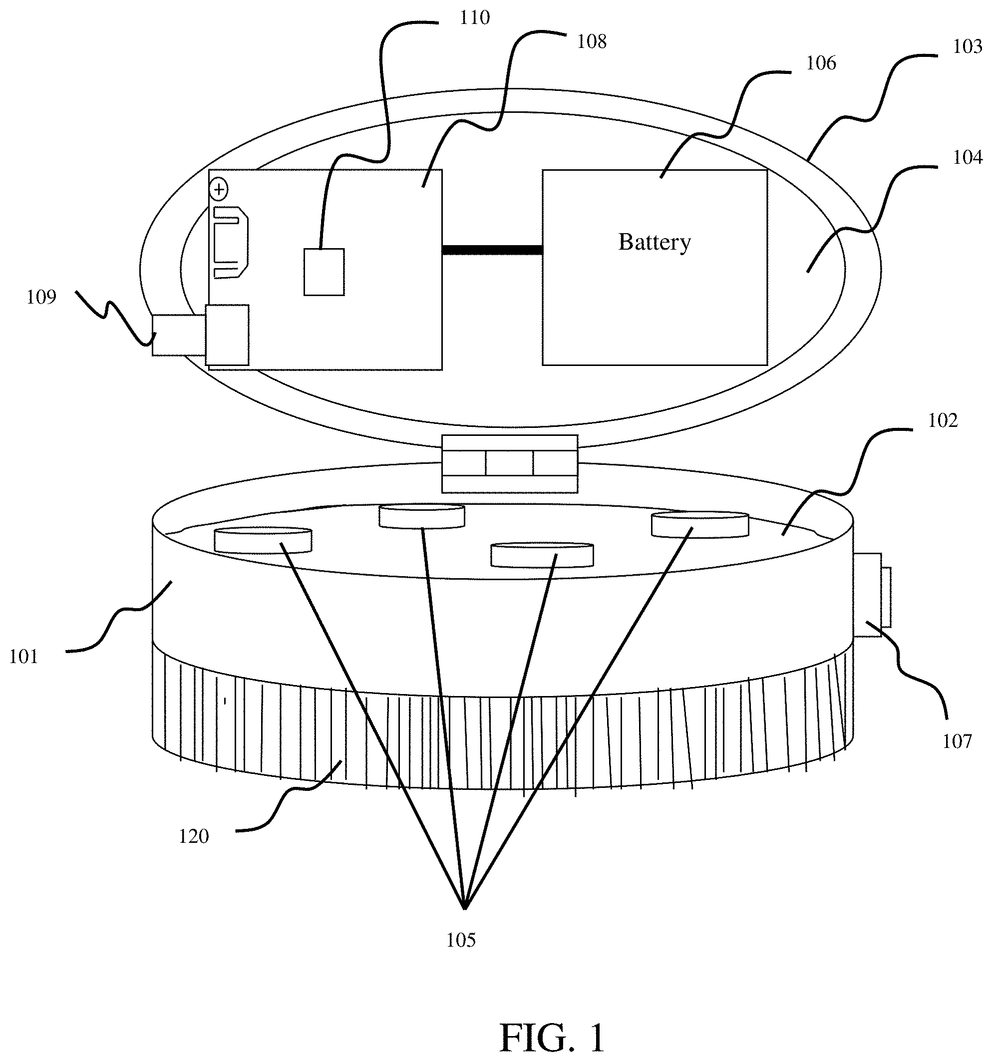 Patent US11779104 Figure 1 – Wave hairstyle generating brush