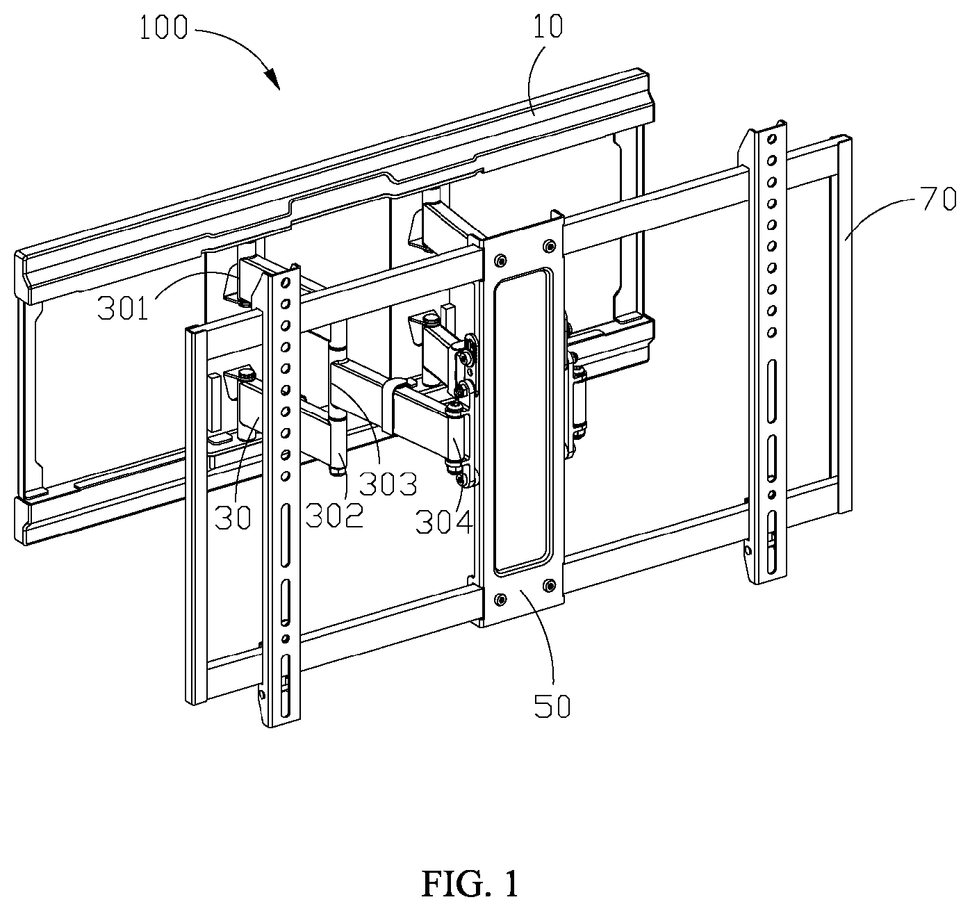 Patent US11779115 — Display mounting apparatus — Figure 1