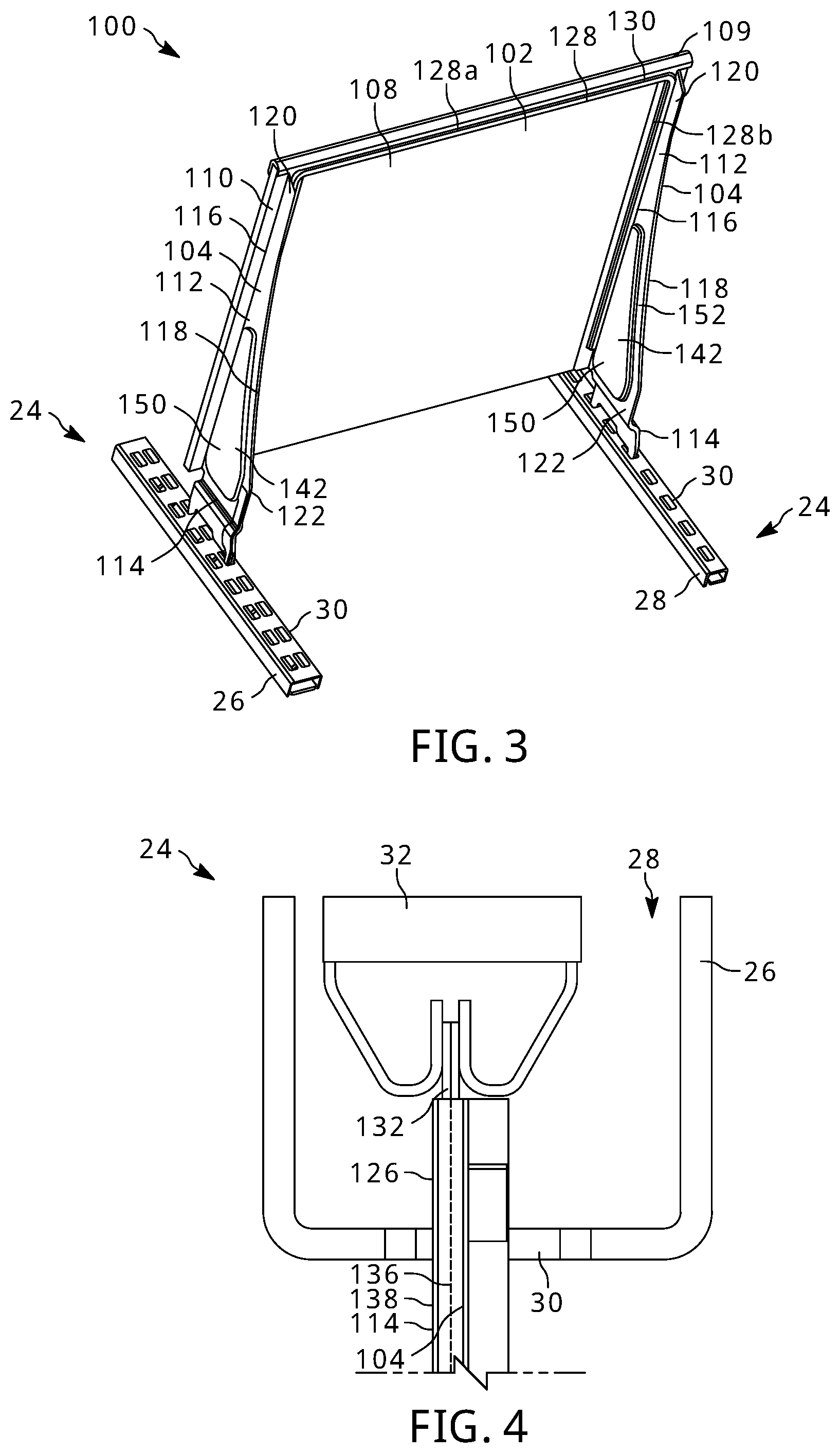 Patent US11779132 Figure 3 – Illuminated shelf assemblies