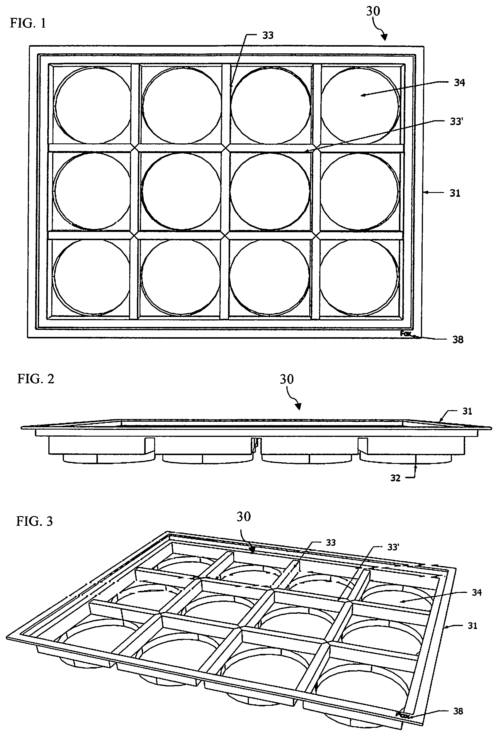 Patent US11779142 — Configurable food trays and modular containers — Figure 1