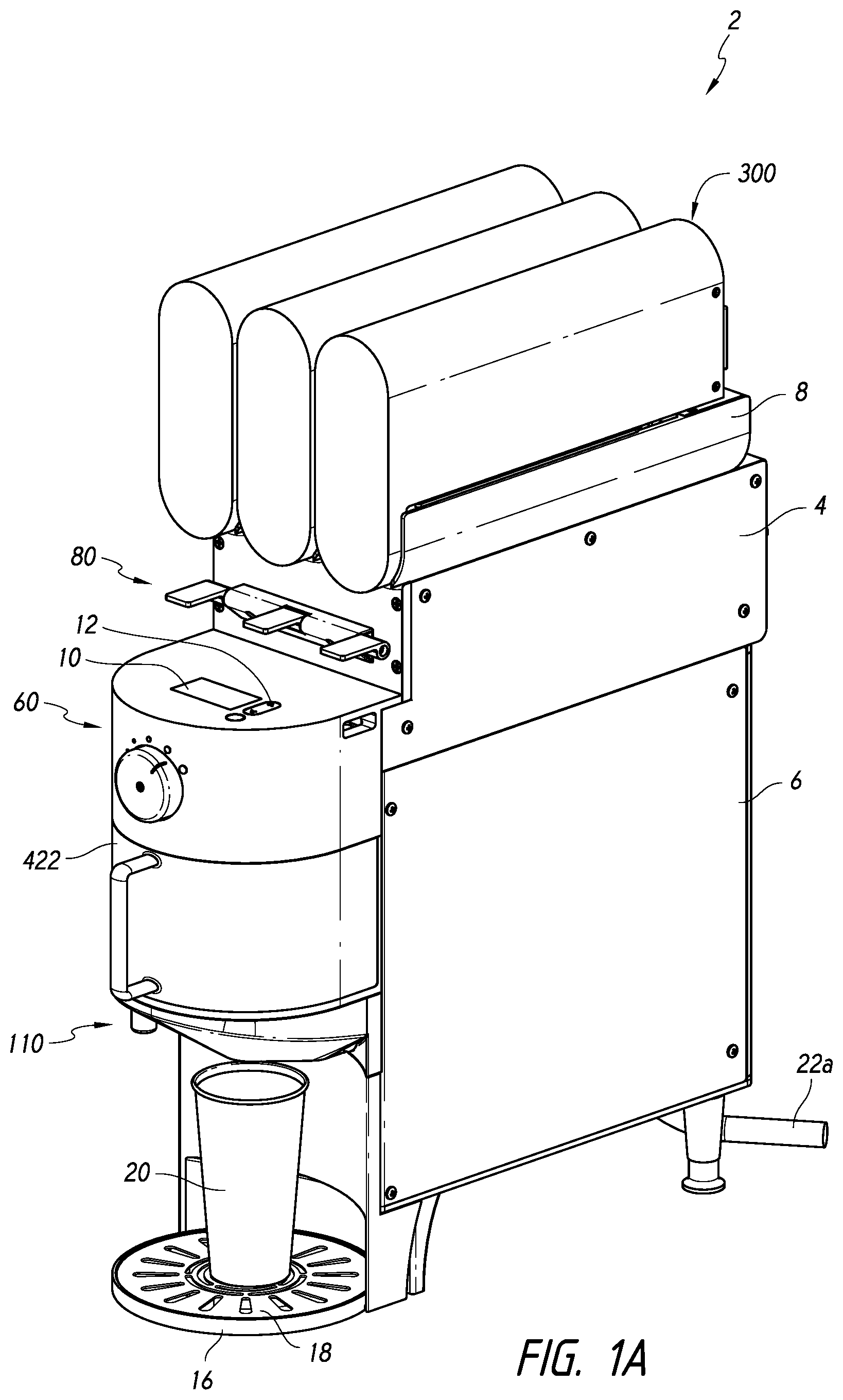 Patent US11779150 — Apparatuses, systems, and methods for brewing a beverage — Figure 1