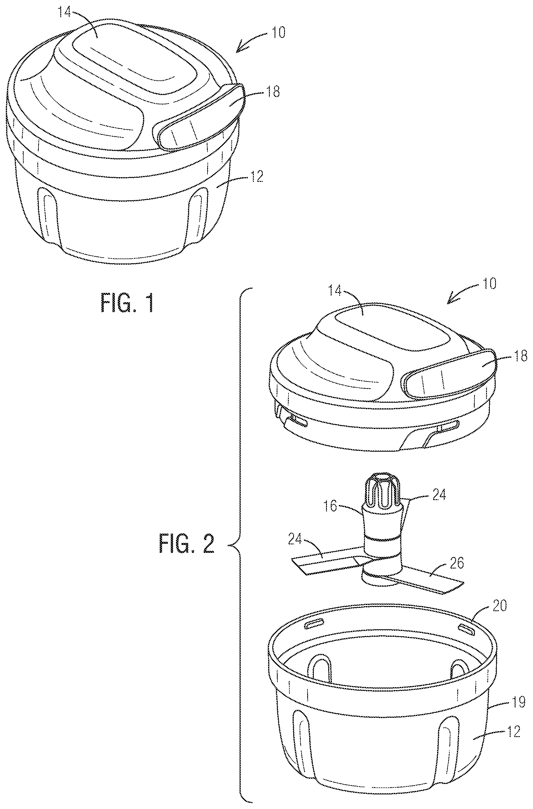 Patent US11779157 — Chopper blade assembly — Figure 1