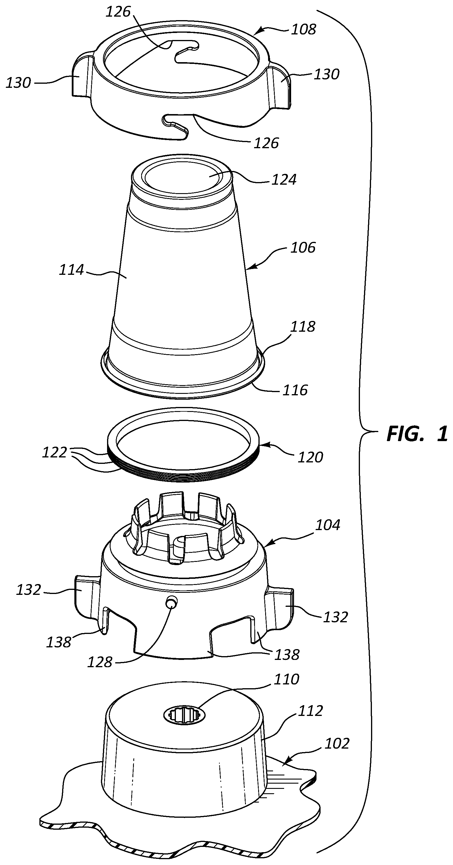 Patent US11779158 — Blending apparatus and methods — Figure 1
