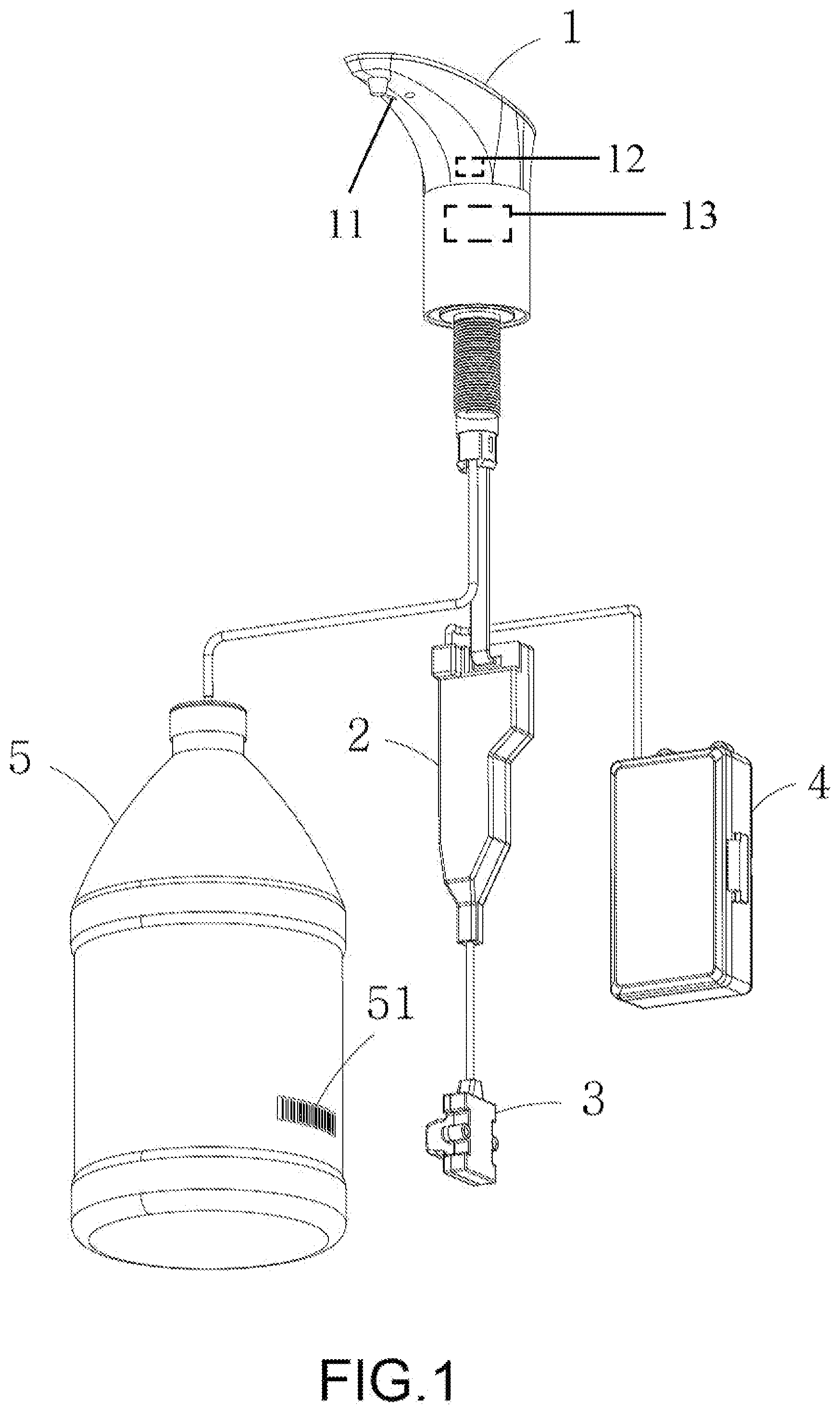 Patent US11779165 — Soap dispensing apparatus — Figure 1