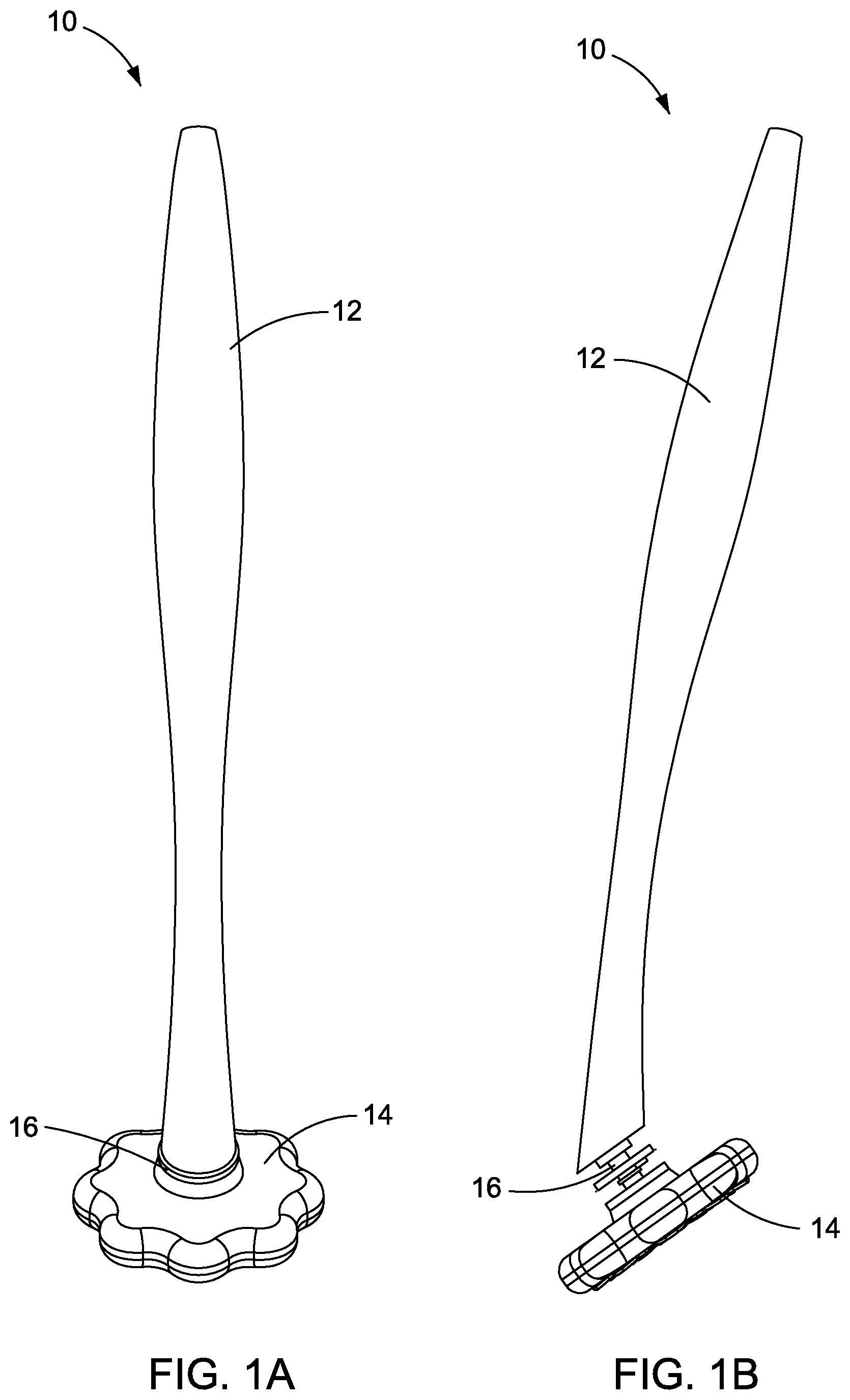 Patent US11779171 — Scrubbing tool having a dissolvable cleaning head — Figure 1