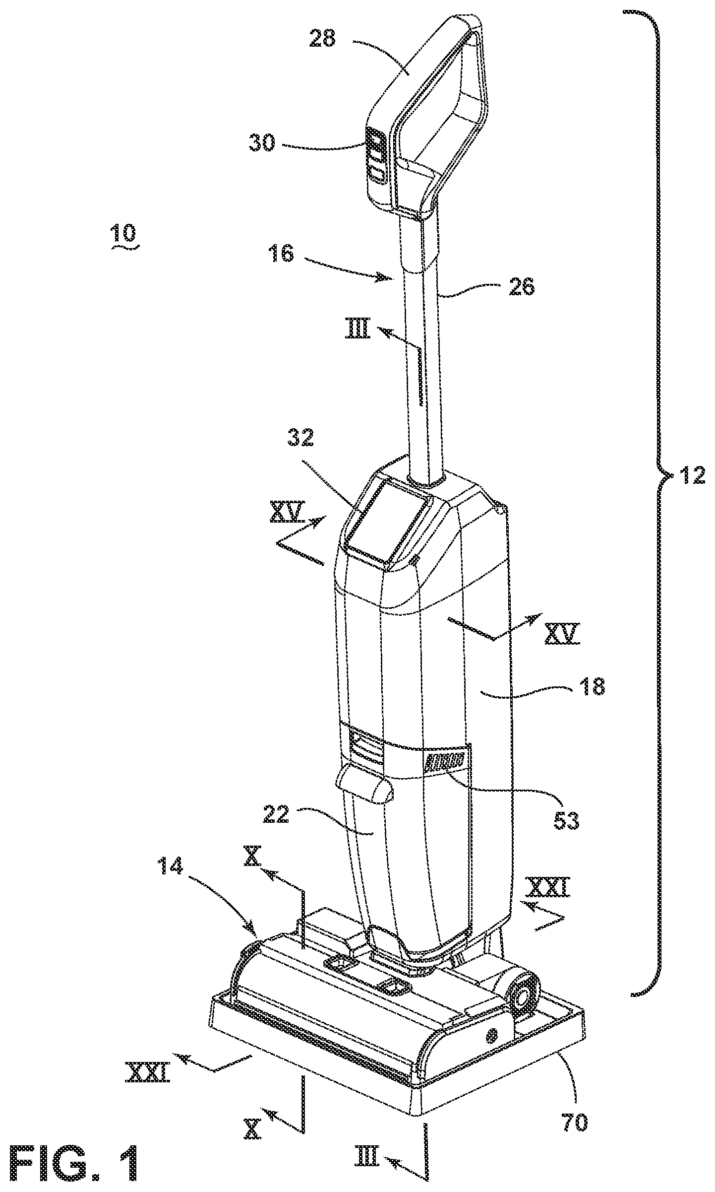 Patent US11779182 Figure 1 – Surface cleaning apparatus