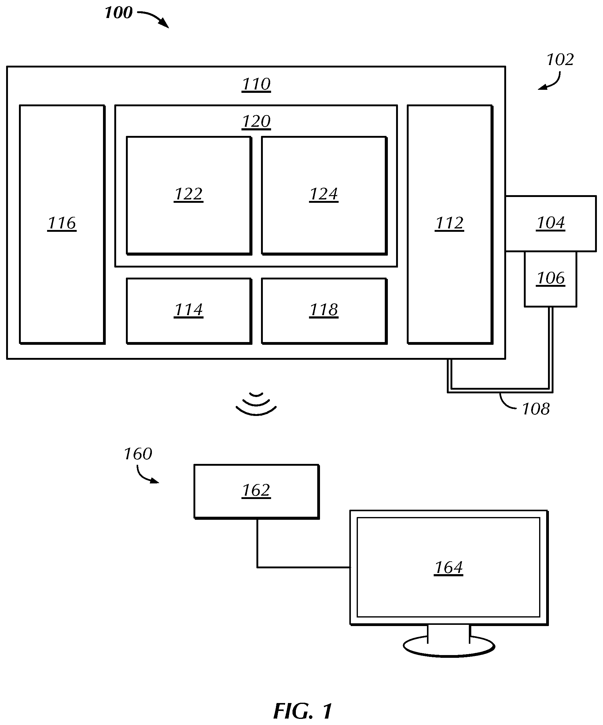 Patent US11779199 — Wireless endoscope — Figure 1