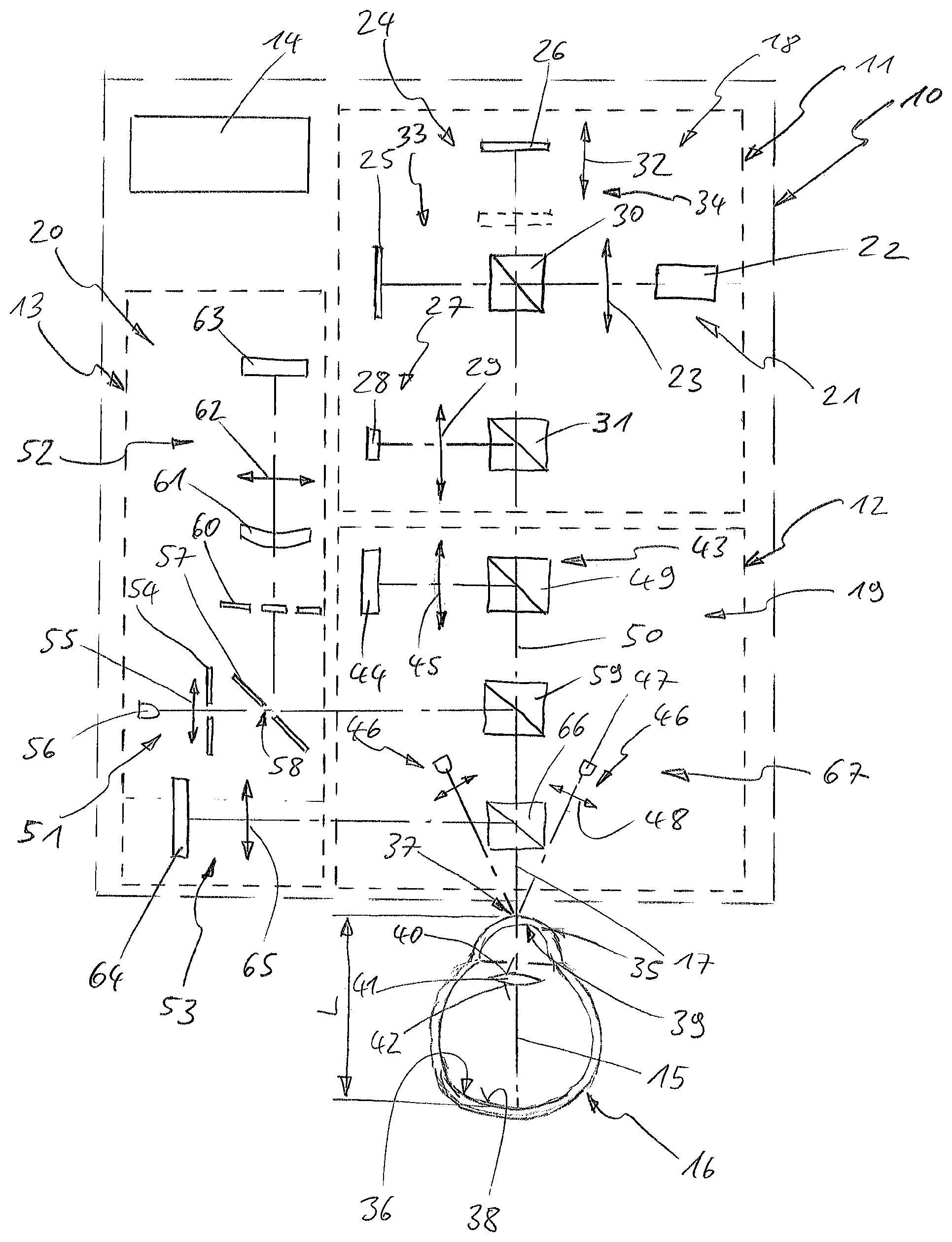 Patent US11779207 — Method and vision testing system for testing the eyes — Figure 1