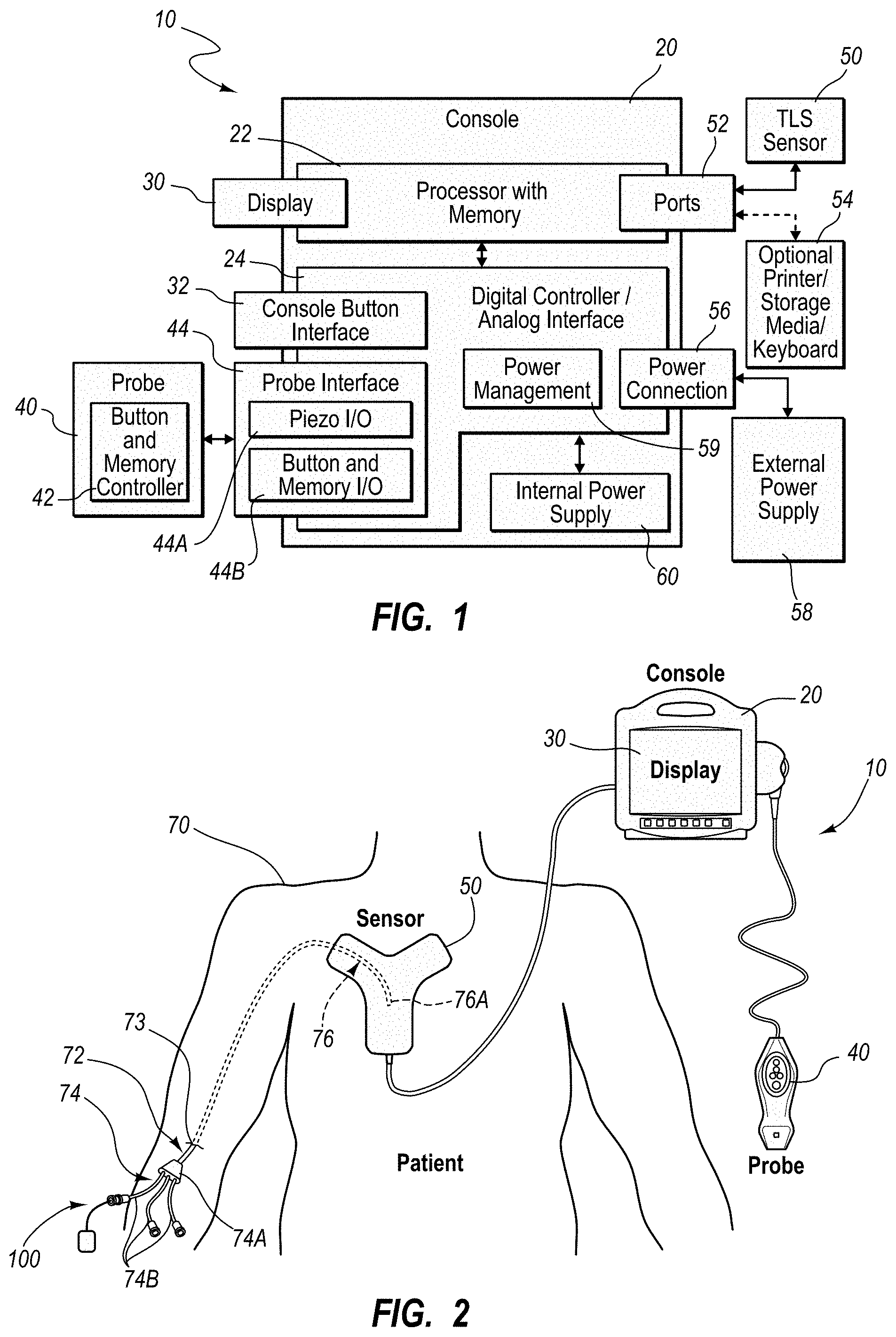 Patent US11779240 — Systems and methods for breaching a sterile field for intravascular placement of a catheter — Figure 1