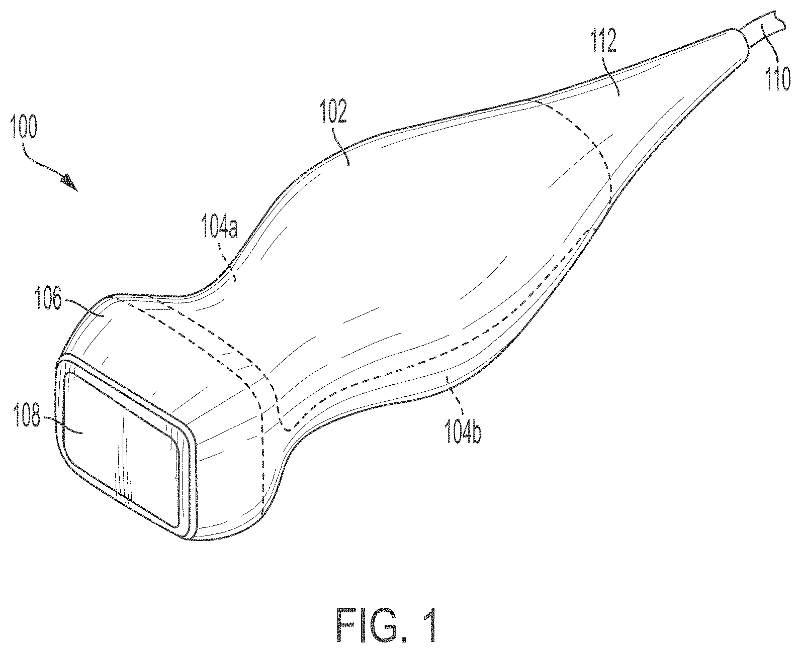 Patent US11779304 Figure 1 – Acoustic damping for ultrasound imaging devices