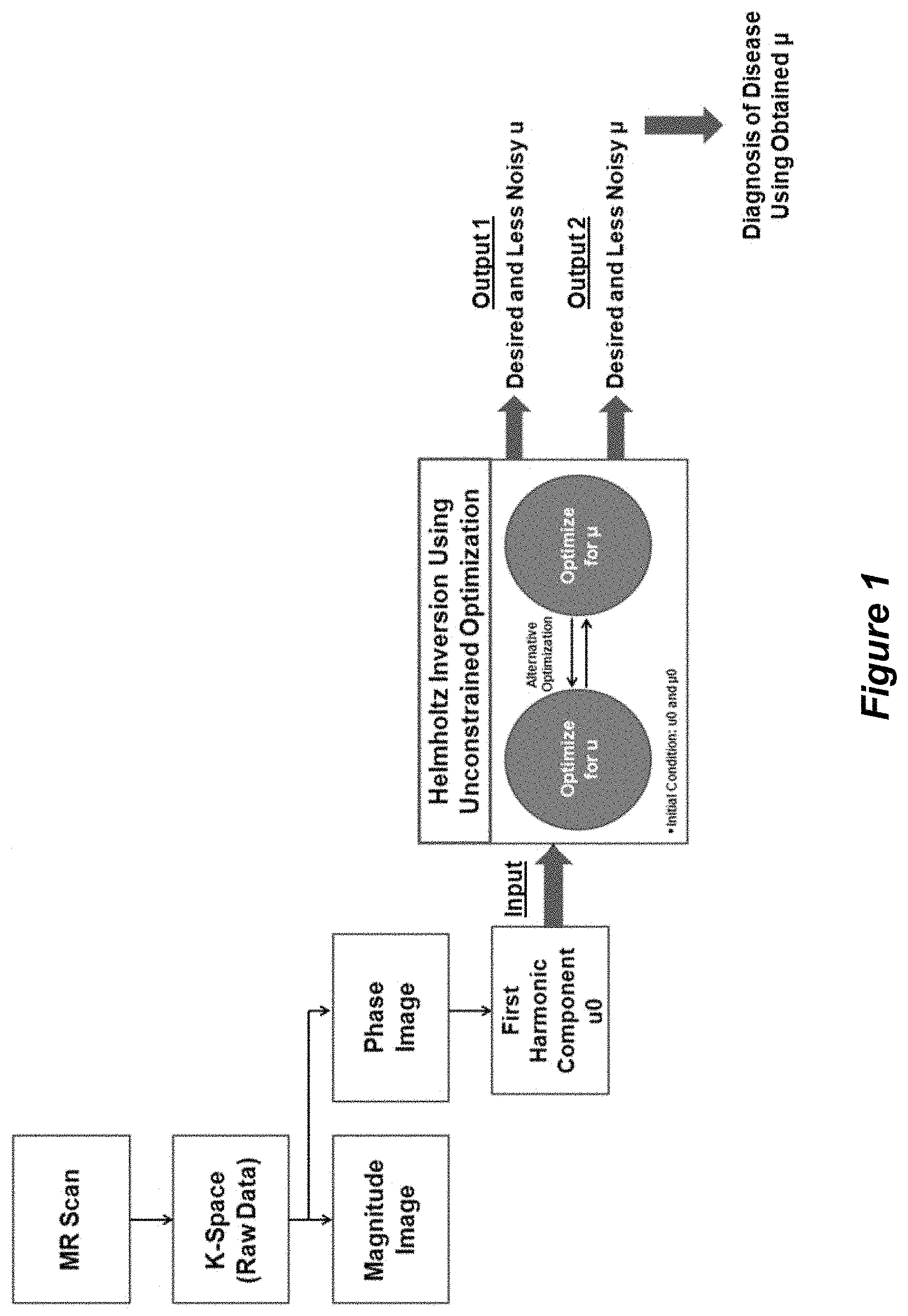 Patent US11779310 — Systems and methods for magnetic resonance elastography with unconstrained optimization inversion — Figure 1
