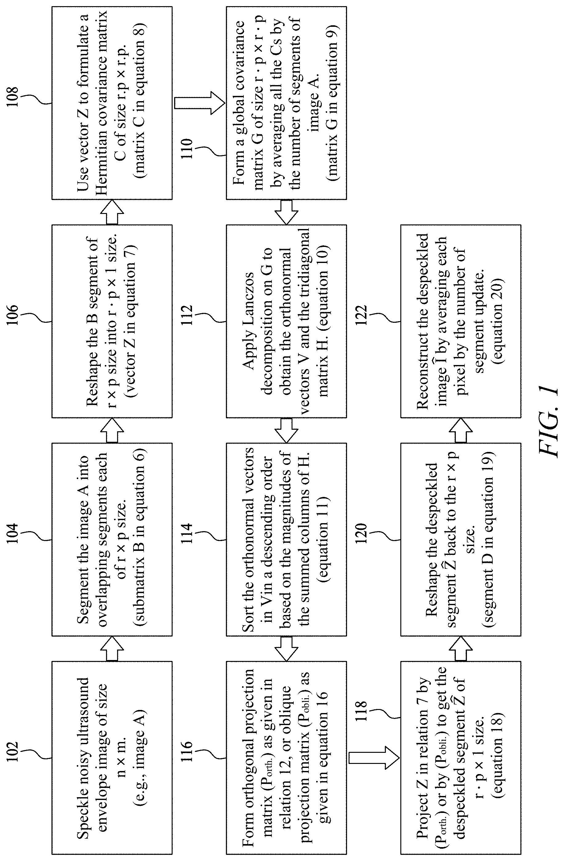 Patent US11779313 — Suppressing speckle noise in medical ultrasound images — Figure 1