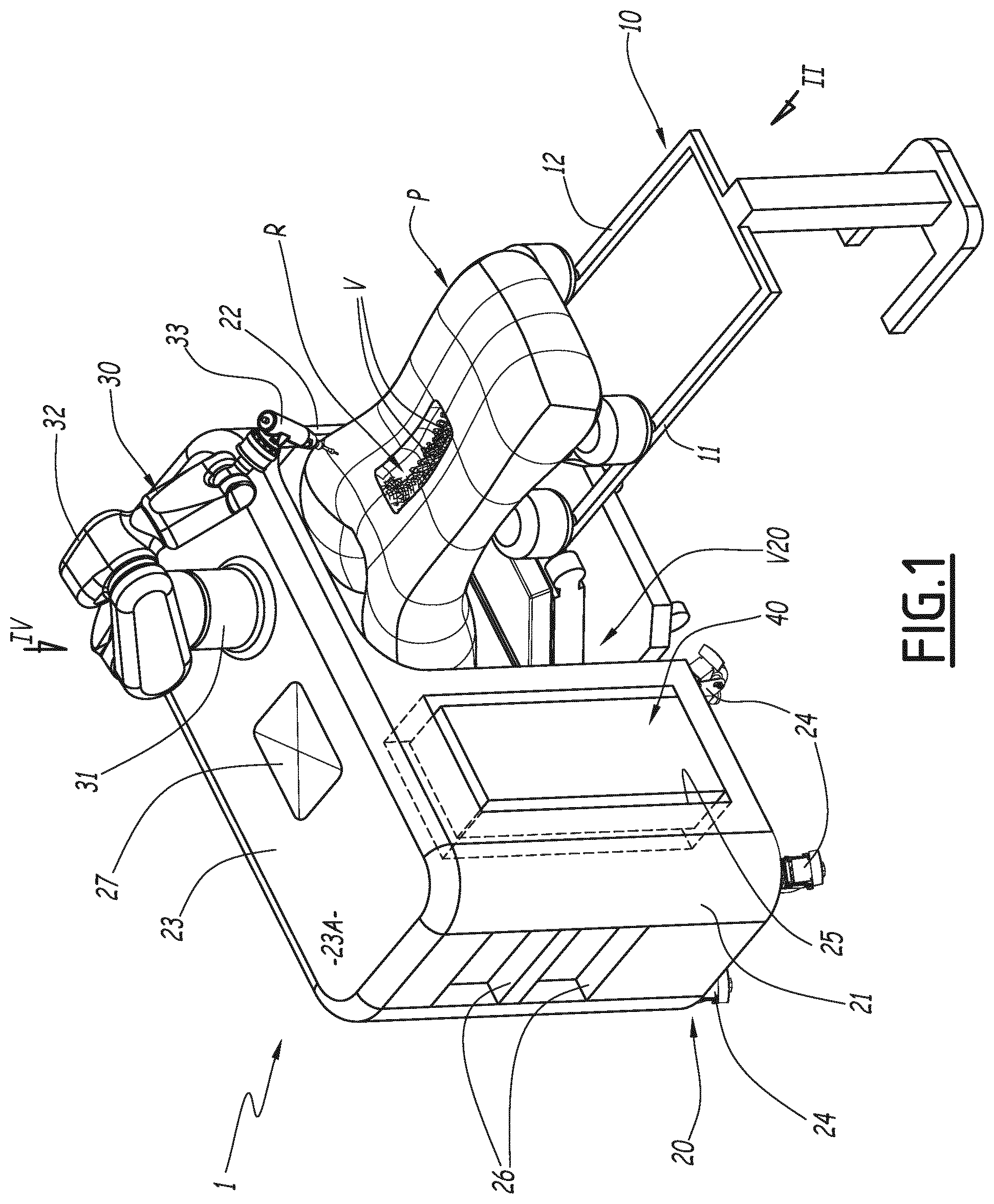 Patent US11779351 — Installation for robotic spine surgery — Figure 1