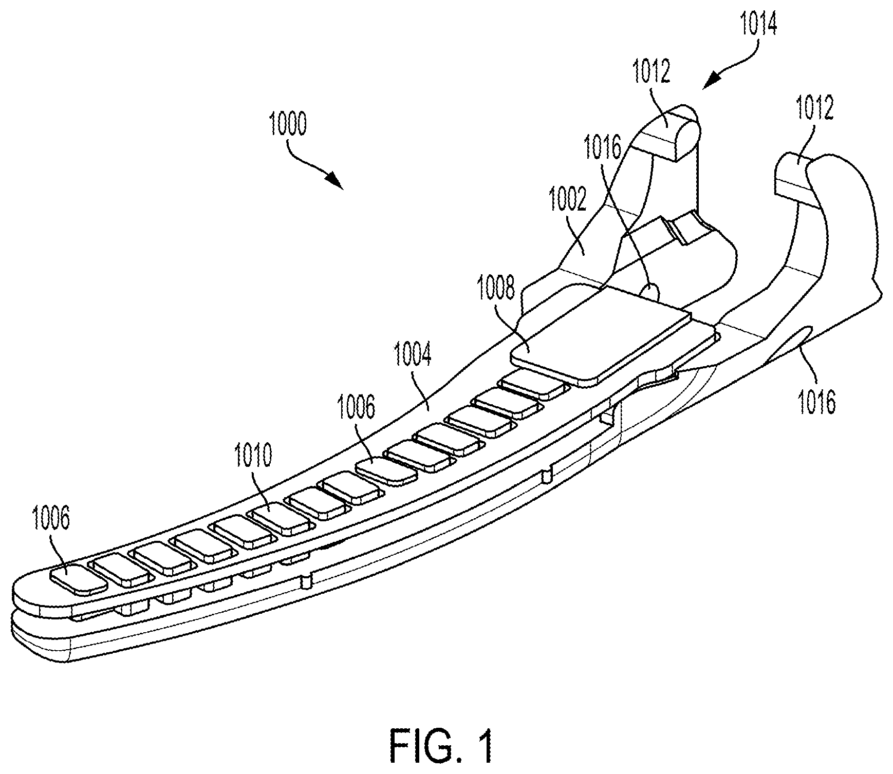 Patent US11779387 — Clamp arm jaw to minimize tissue sticking and improve tissue control — Figure 1