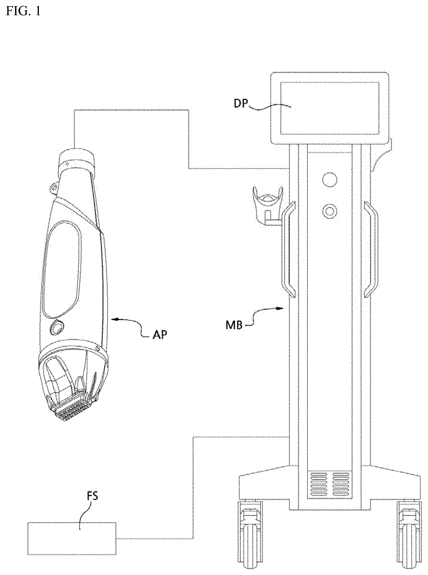 Patent US11779389 — Skin treatment device — Figure 1