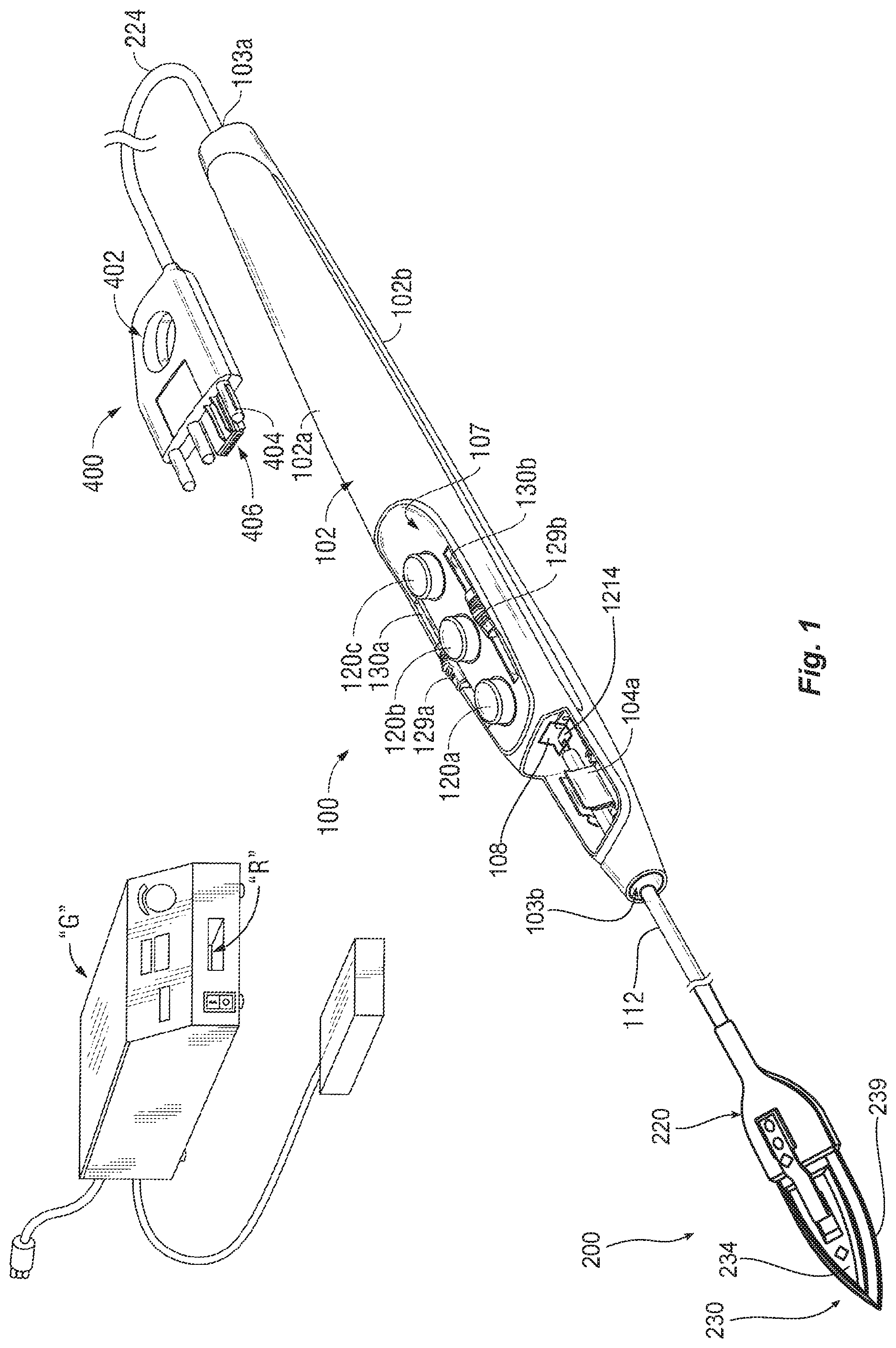 Patent US11779394 Figure 1 – Single-sided low profile end effector for bipolar pencil