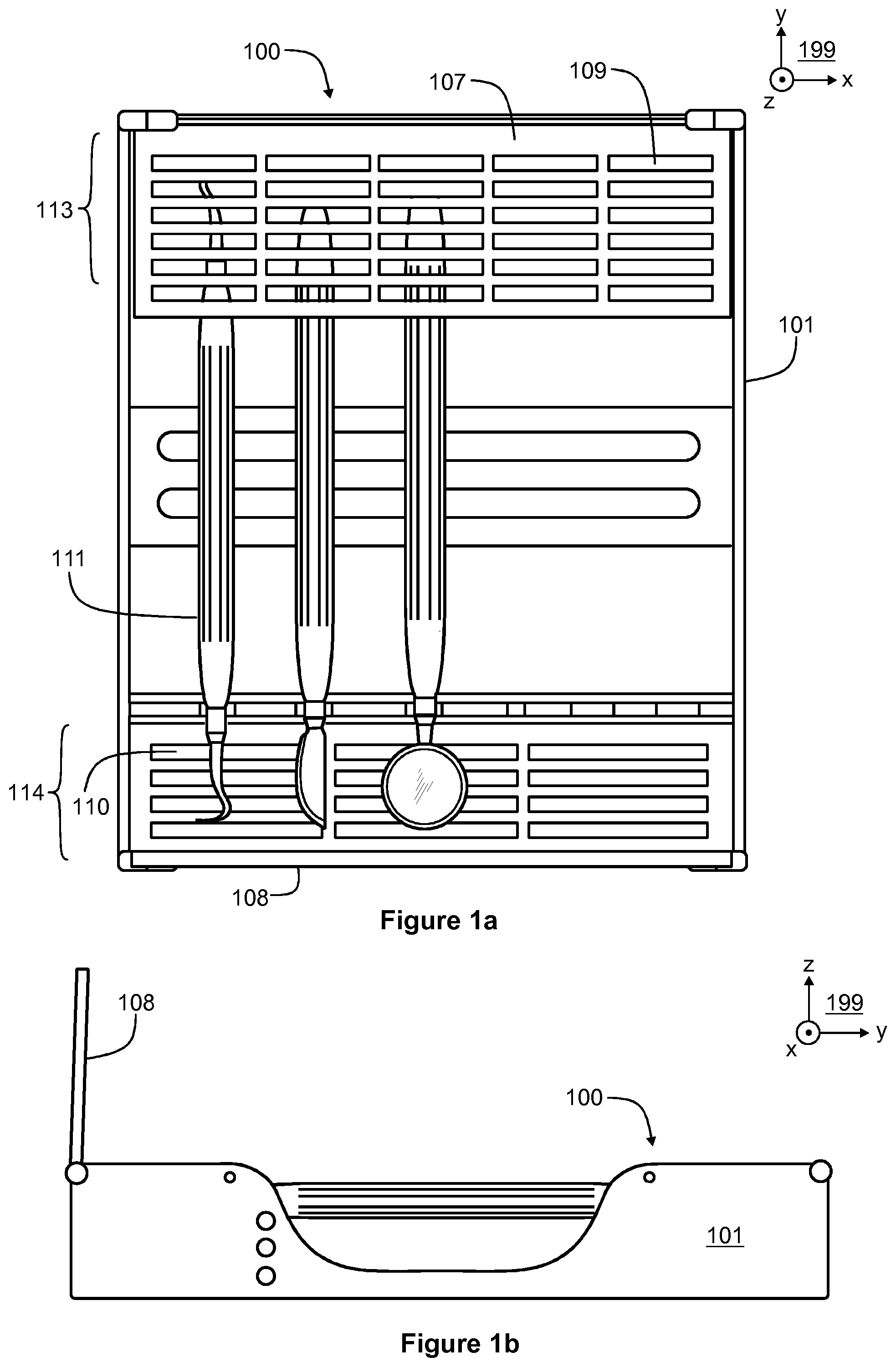 Patent US11779424 — Instrument cassette for handling instruments — Figure 1