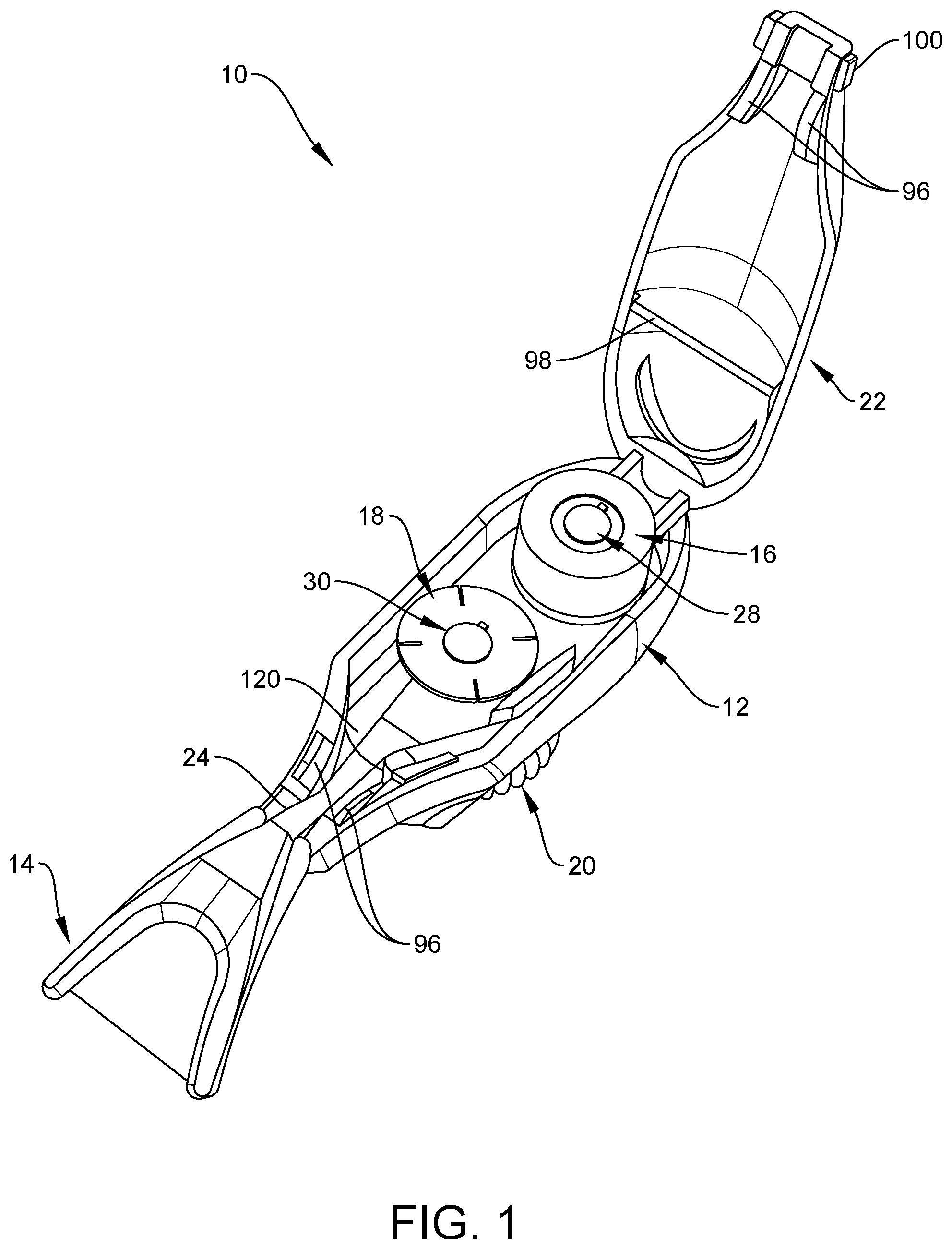 Patent US11779441 — Dental flosser with floss tensioner — Figure 1