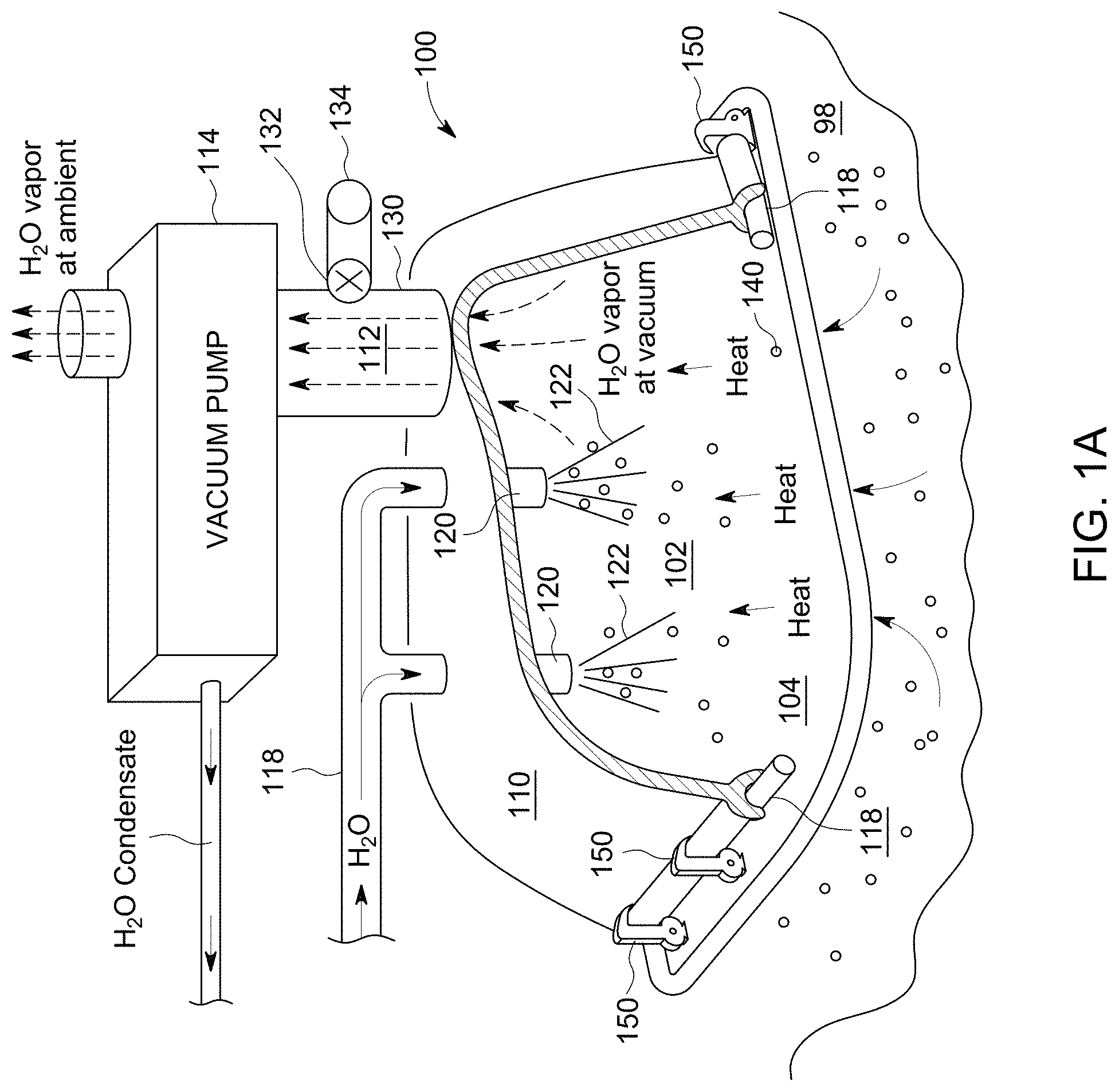 Patent US11779488 — Cooling and refrigeration based on vacuum-driven water evaporation — Figure 1