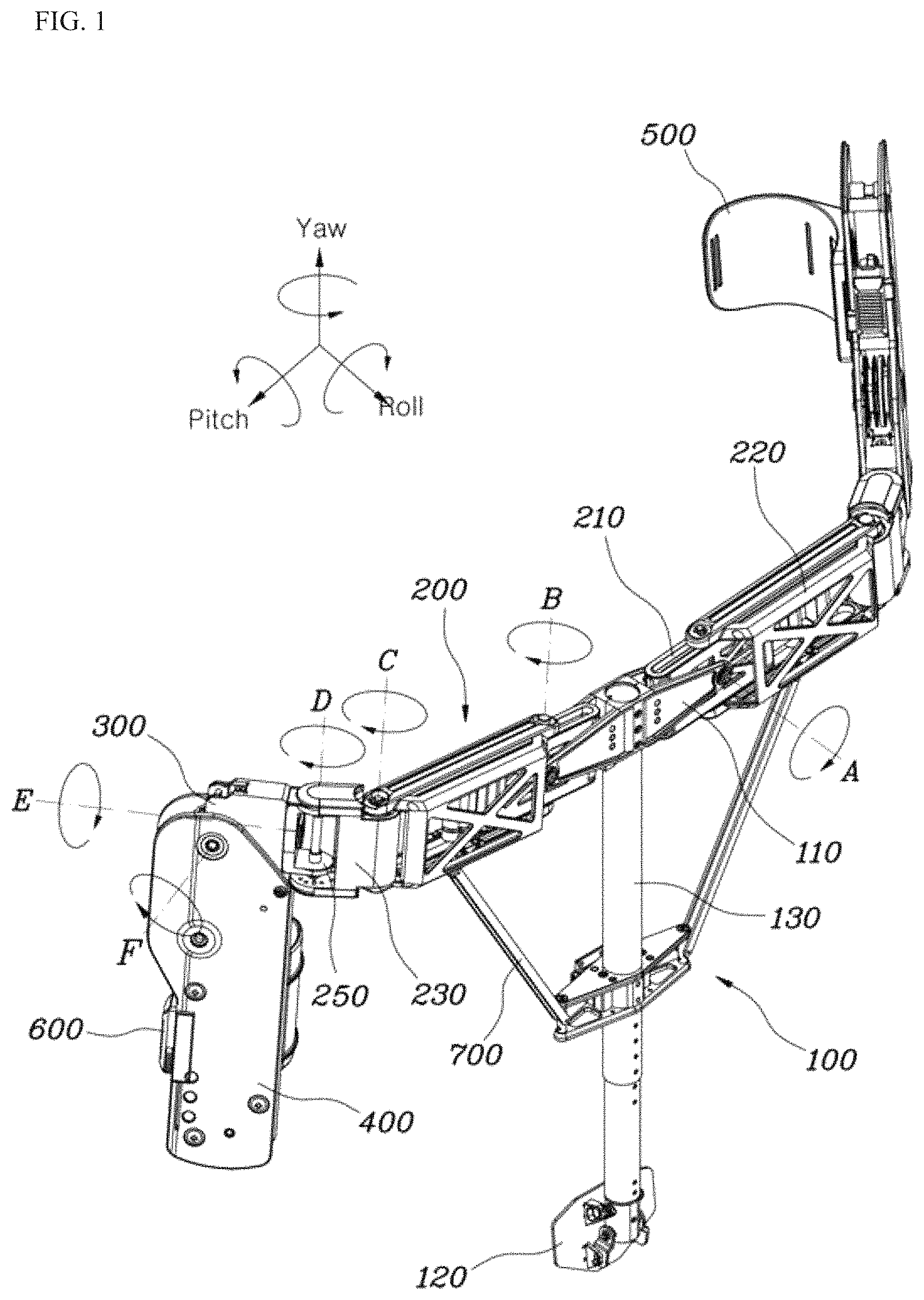 Patent US11779504 — Wearable apparatus for increasing muscular force — Figure 1