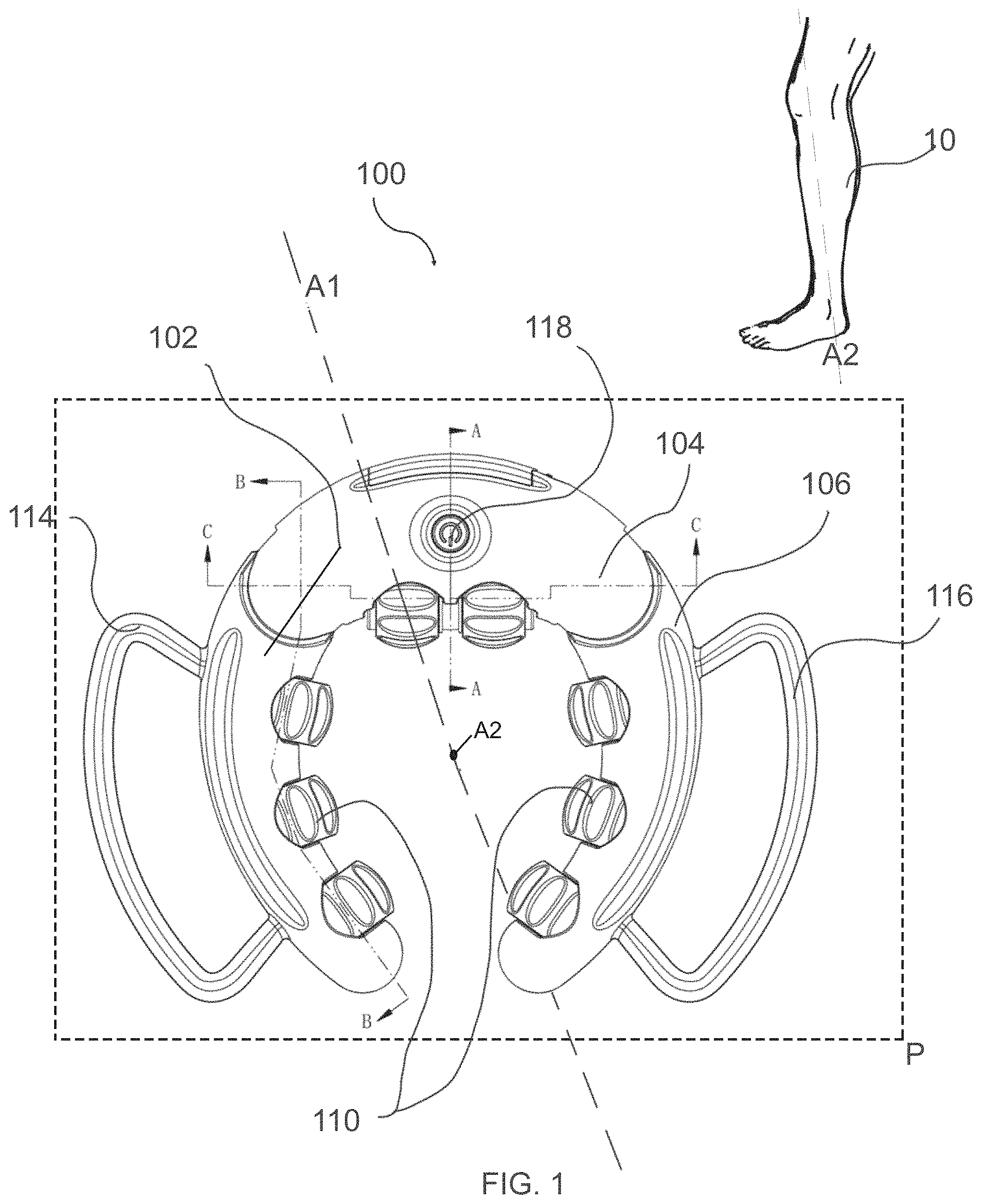 Patent US11779511 — Massage apparatus — Figure 1
