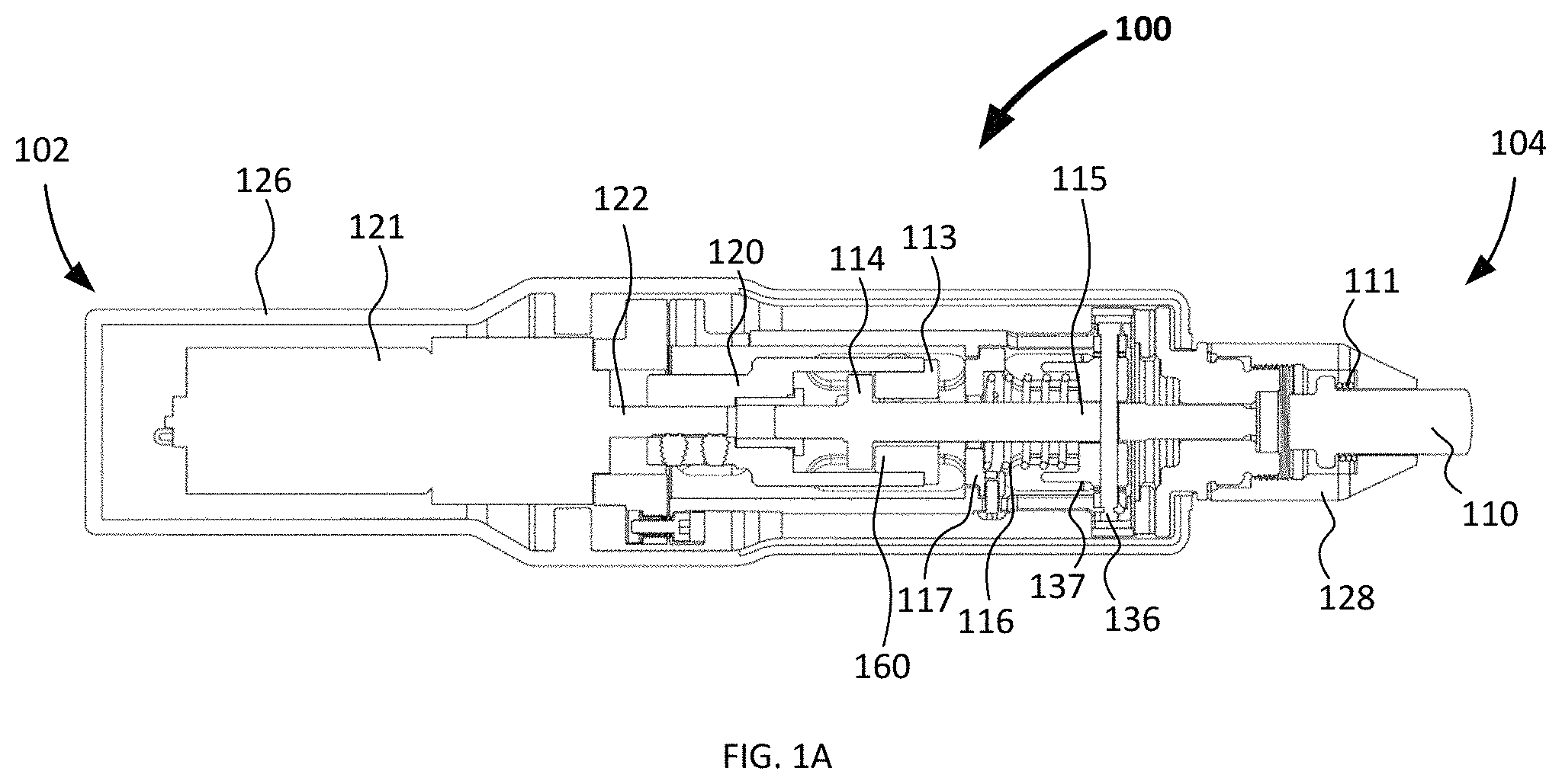 Patent US11779514 — Personal use extracorporeal low intensity acoustic or shock wave mechanical tip and methods of use — Figure 1