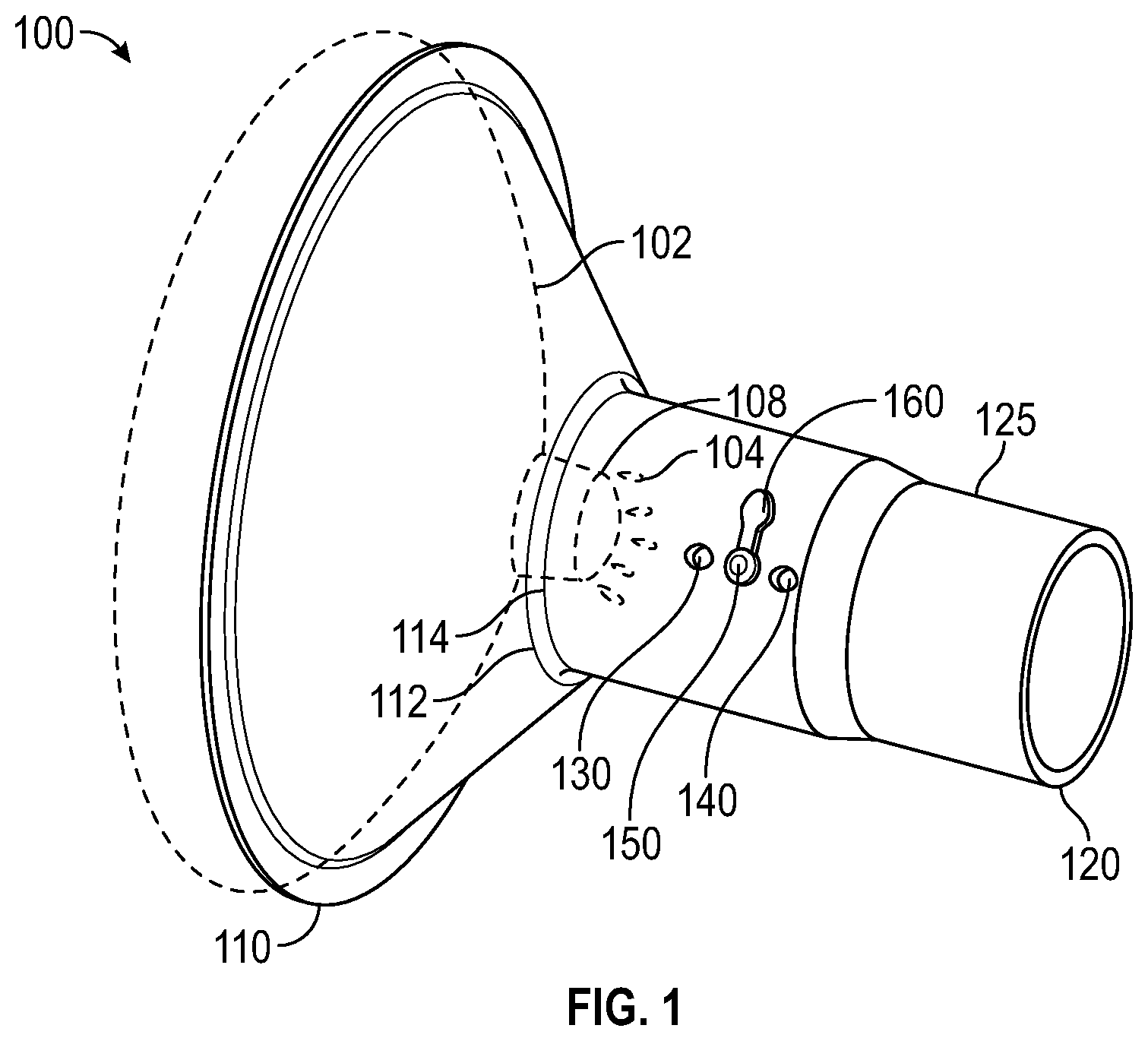 Patent US11779688 — Breast shield — Figure 1