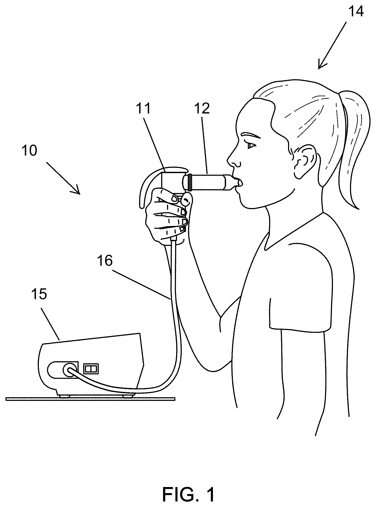 Patent US11779714 — Pediatric respiratory therapy inhaler apparatus — Figure 1