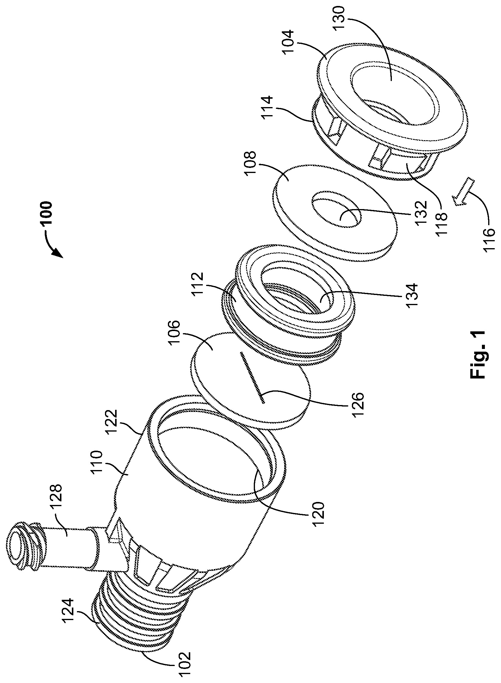 Patent US11779744 — Hemostasis valve assembly and Method for assembling a hemostasis valve — Figure 1
