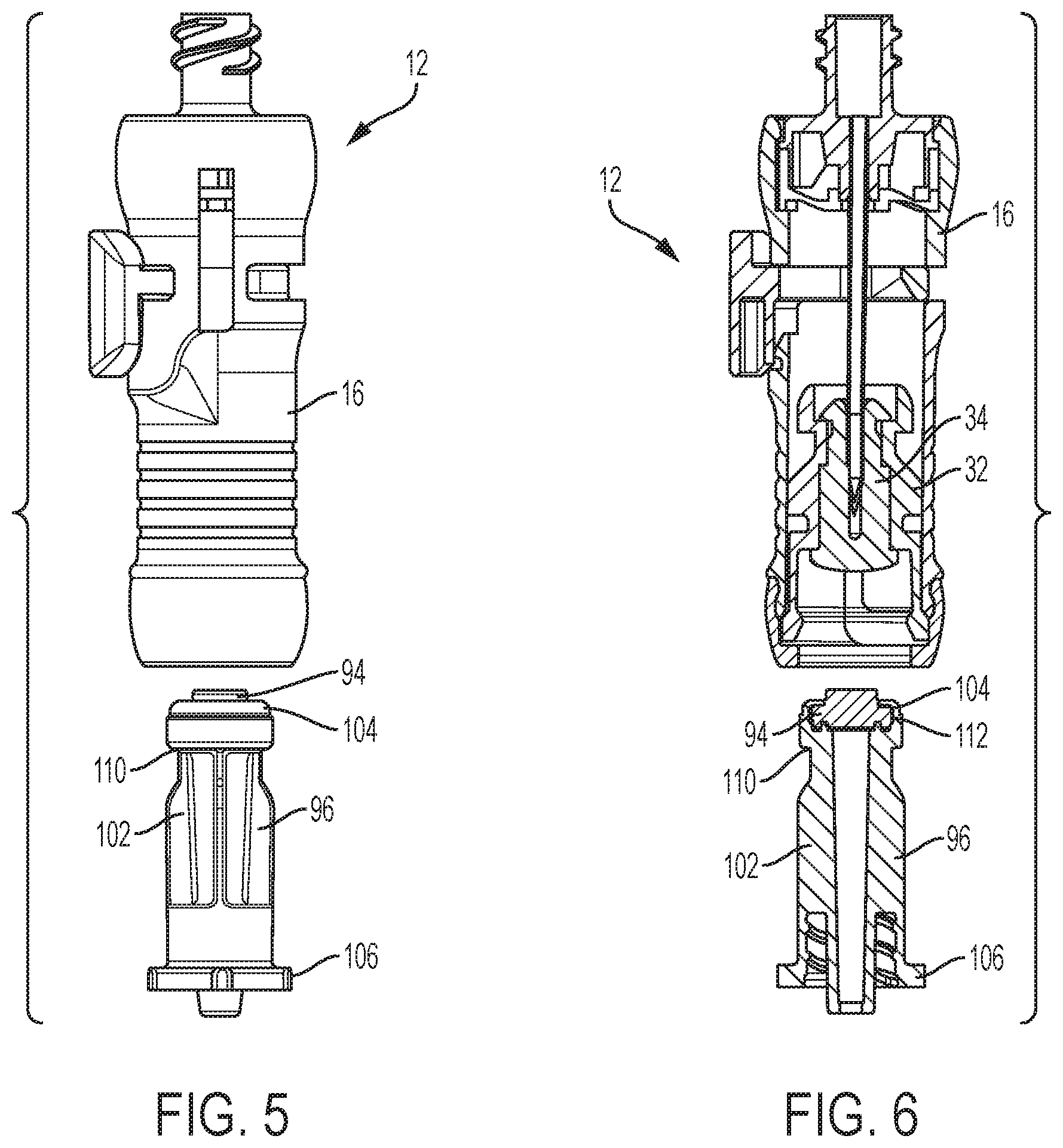 Patent US11779747 Figure 3 – Connector for system for closed transfer of fluids