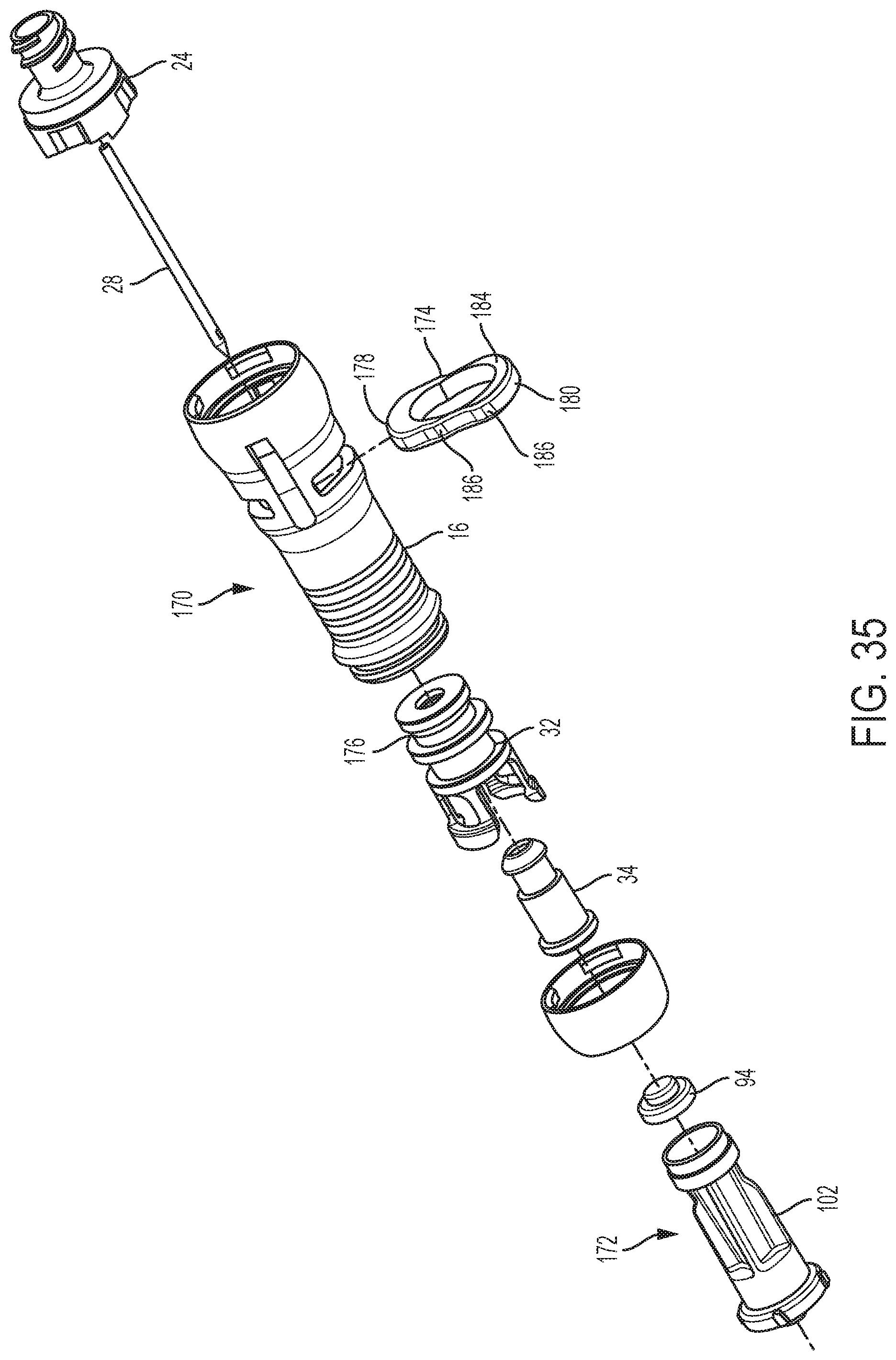 Patent US11779747 Figure 16 – Connector for system for closed transfer of fluids