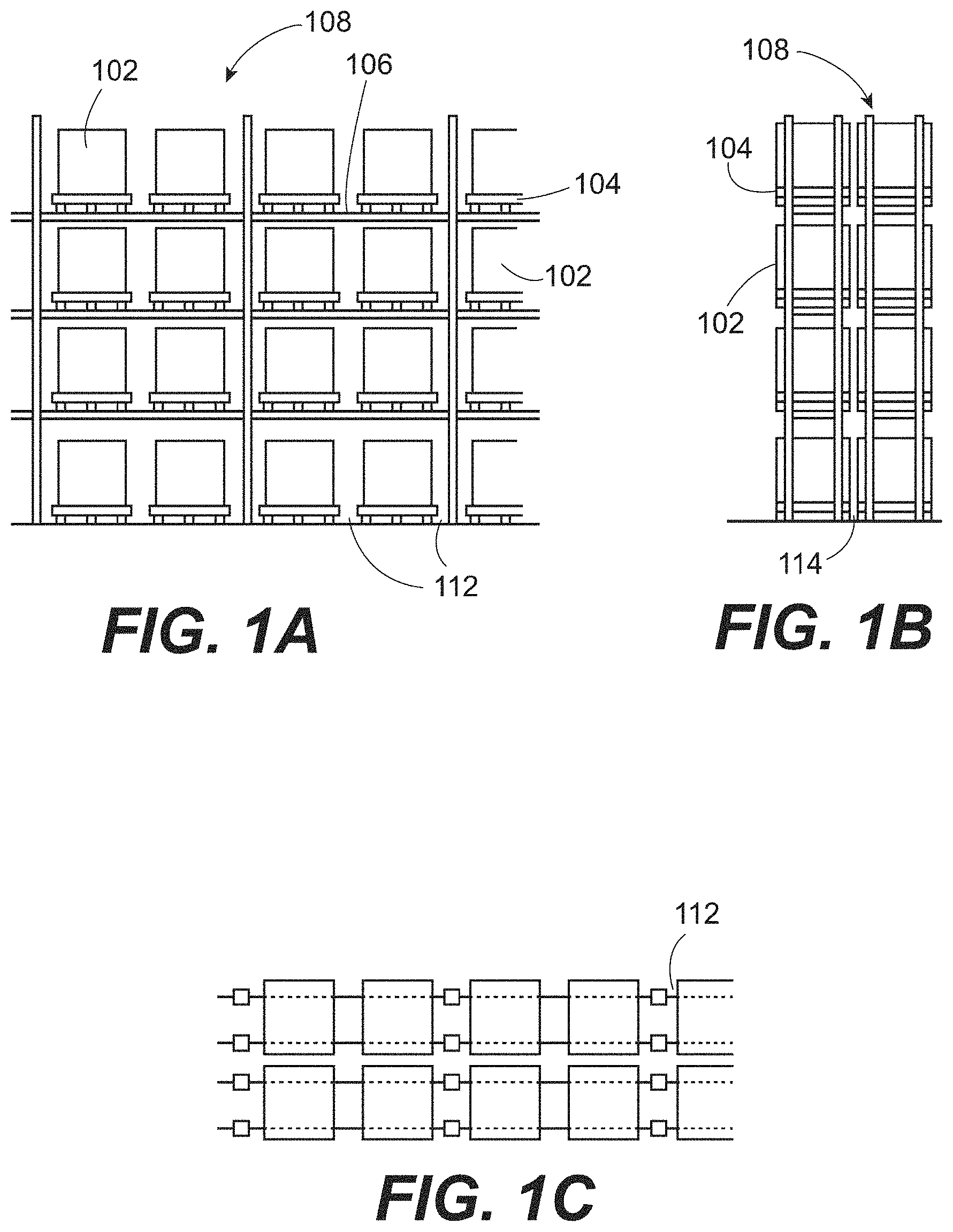 Patent US11779785 — In-rack fire protection sprinkler system including at least one unitary horizontal barrier that covers racks of adjoining racks and at least one rack level fire protection sprinkler disposed below the at least one horizontal barrier — Figure 1