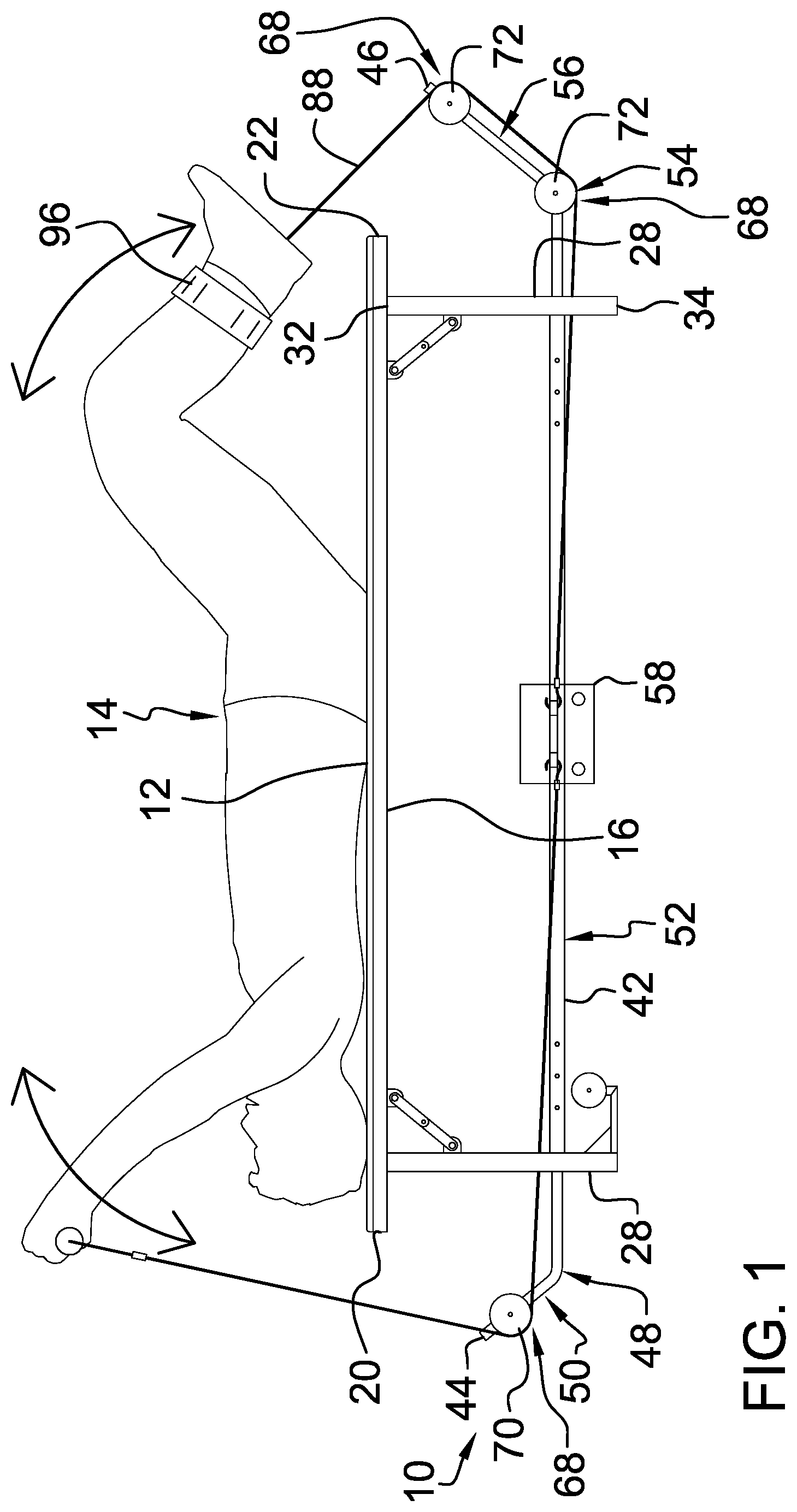 Patent US11779794 — Physical exercise assembly — Figure 1